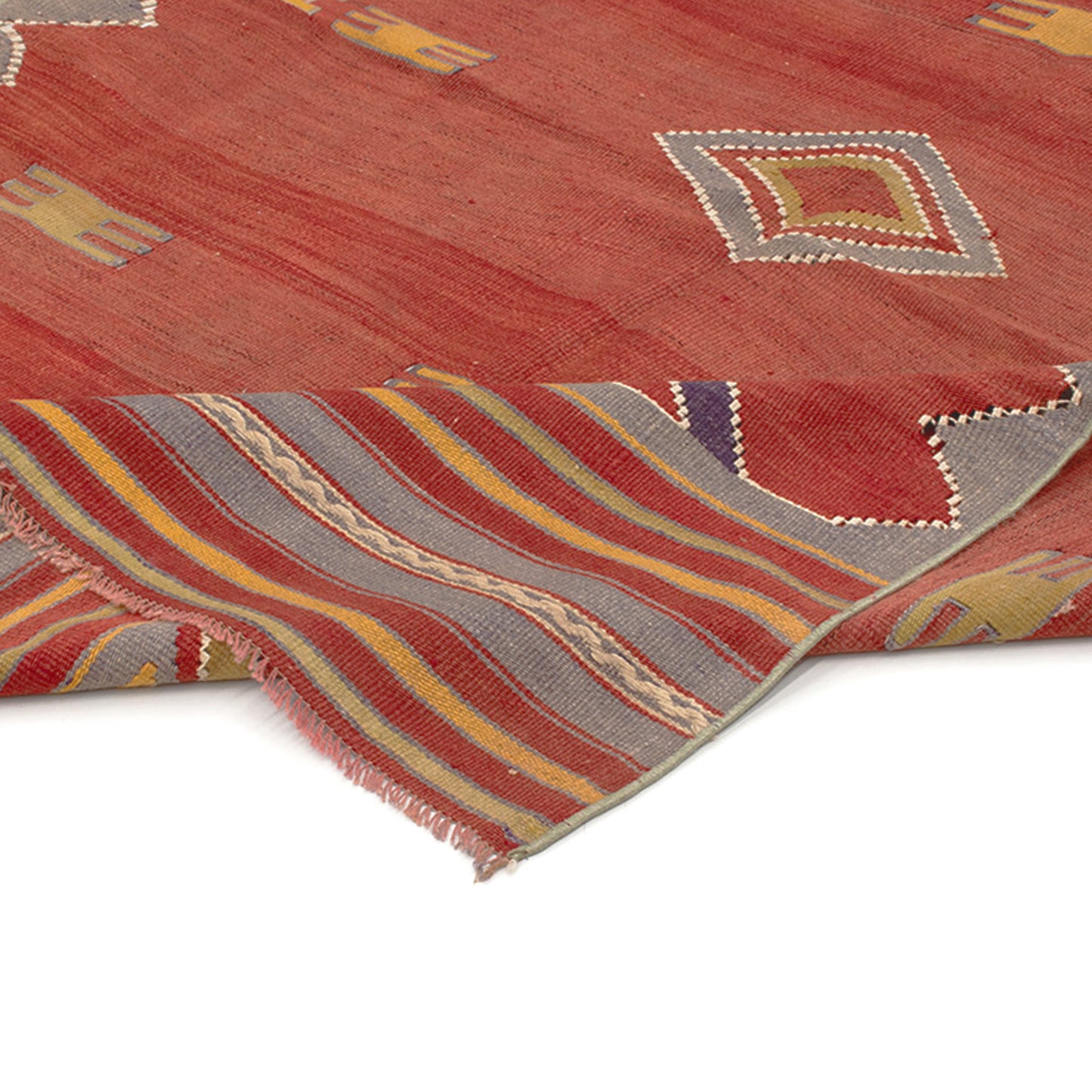 Sparse Motif Grid, Central Diamond Axis, Red Field
