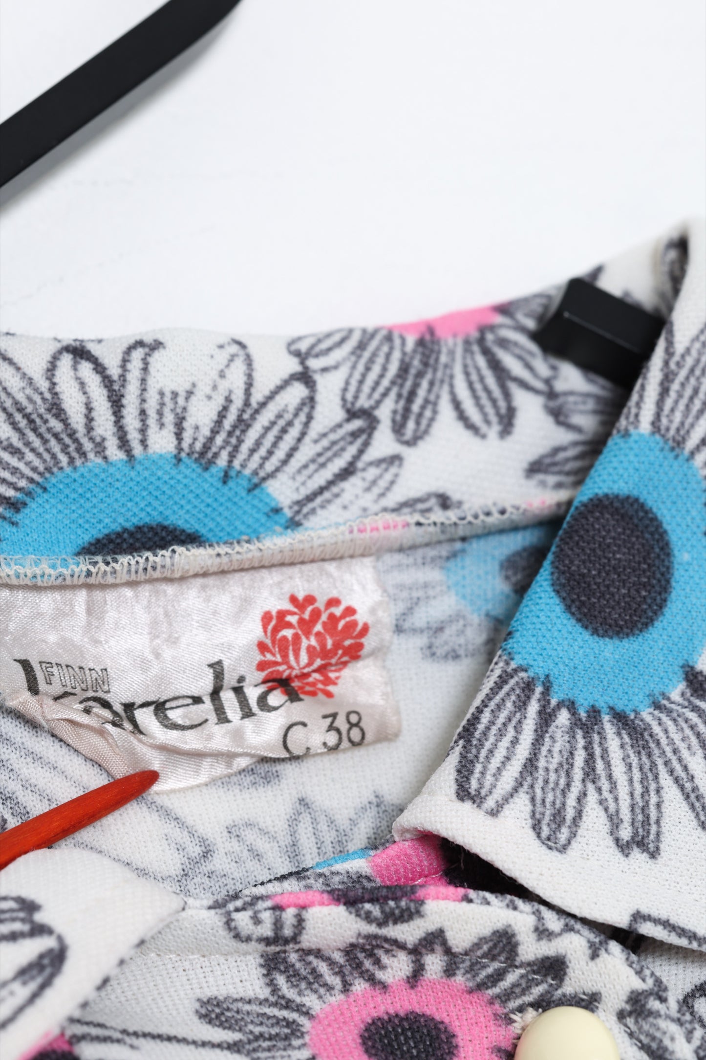 1970s, Printed Leisure Shift Dress, Psychedelic Finnish Daisy Motif