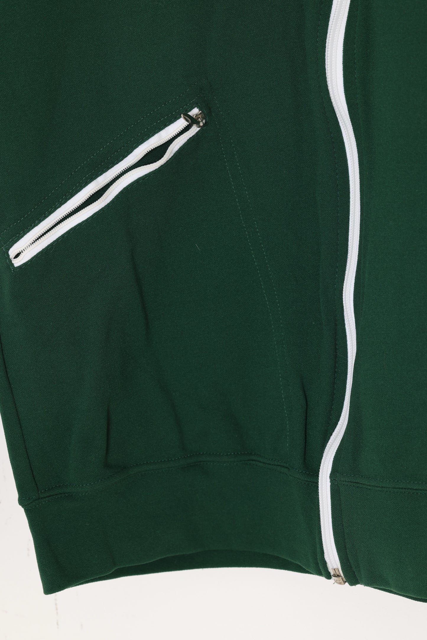 1970s, Scandinavian Gymnasium Warm-Up Jacket, Dense Warp-Knit Jersey, Applied Stripes