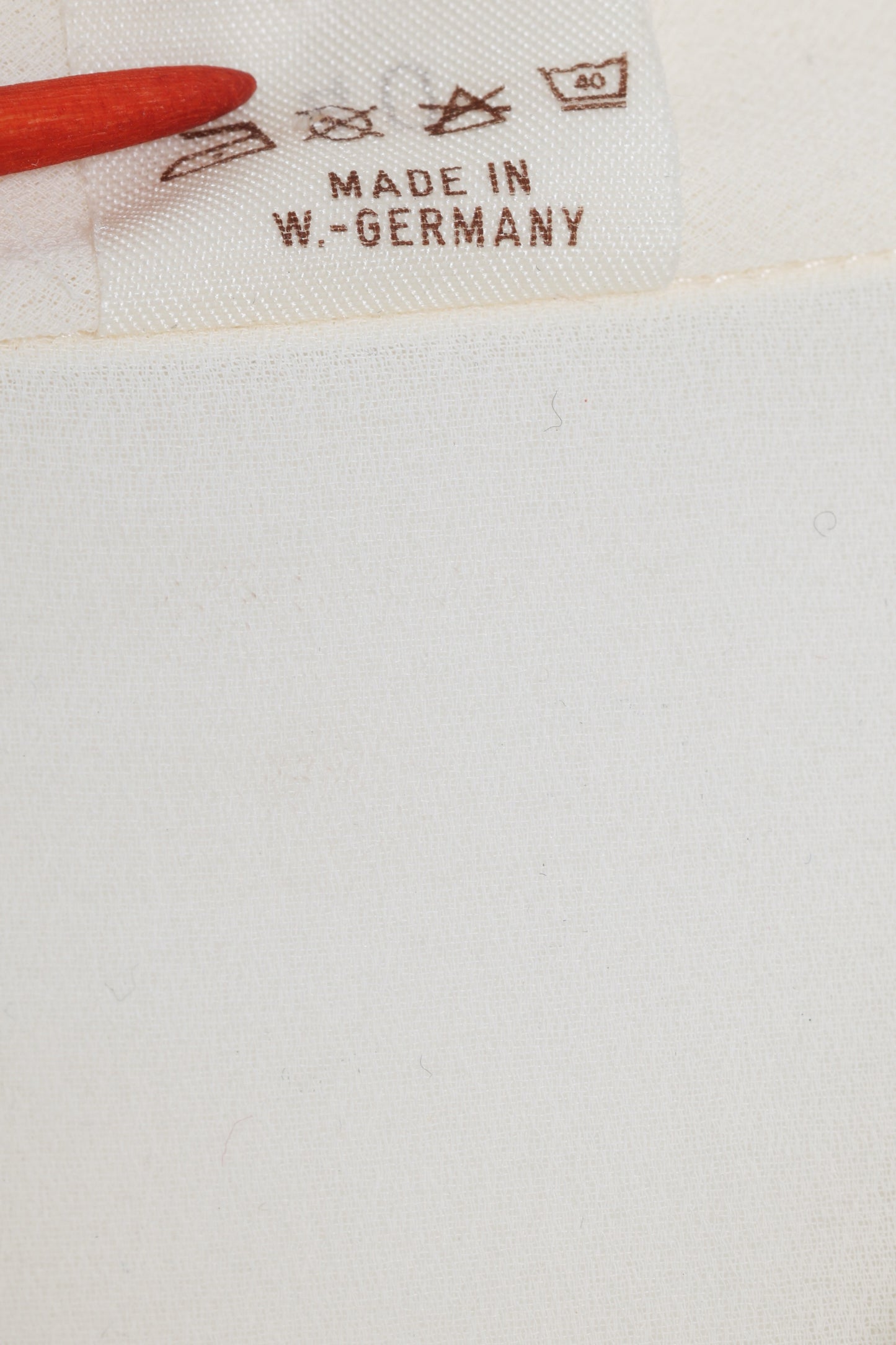 1975–1985 Crepe Blouse, Narrow Band Collar, Late Cold War Period, West Germany