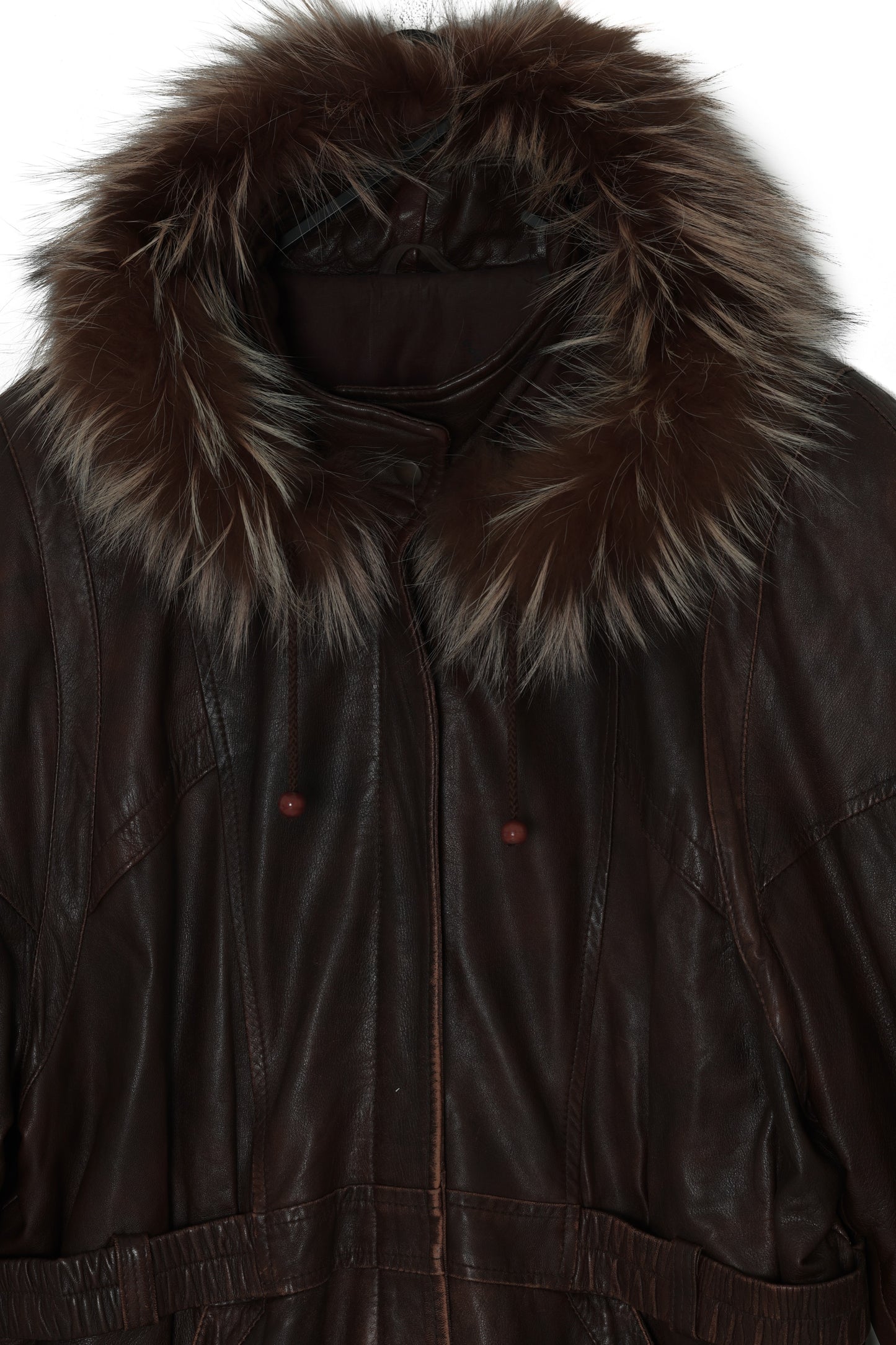 1980s–1990s Finnish Leather Parka, Structured Panels