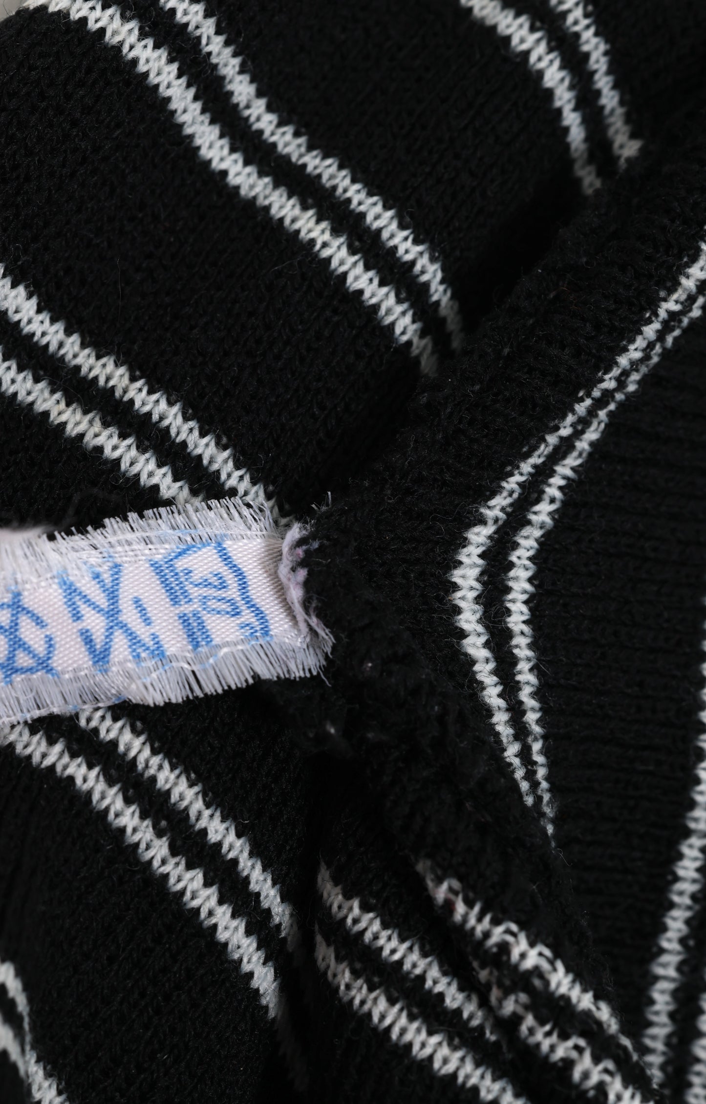 1980s–1990s, Jacquard Dash-Stripe Knit with Extended Rib Hem