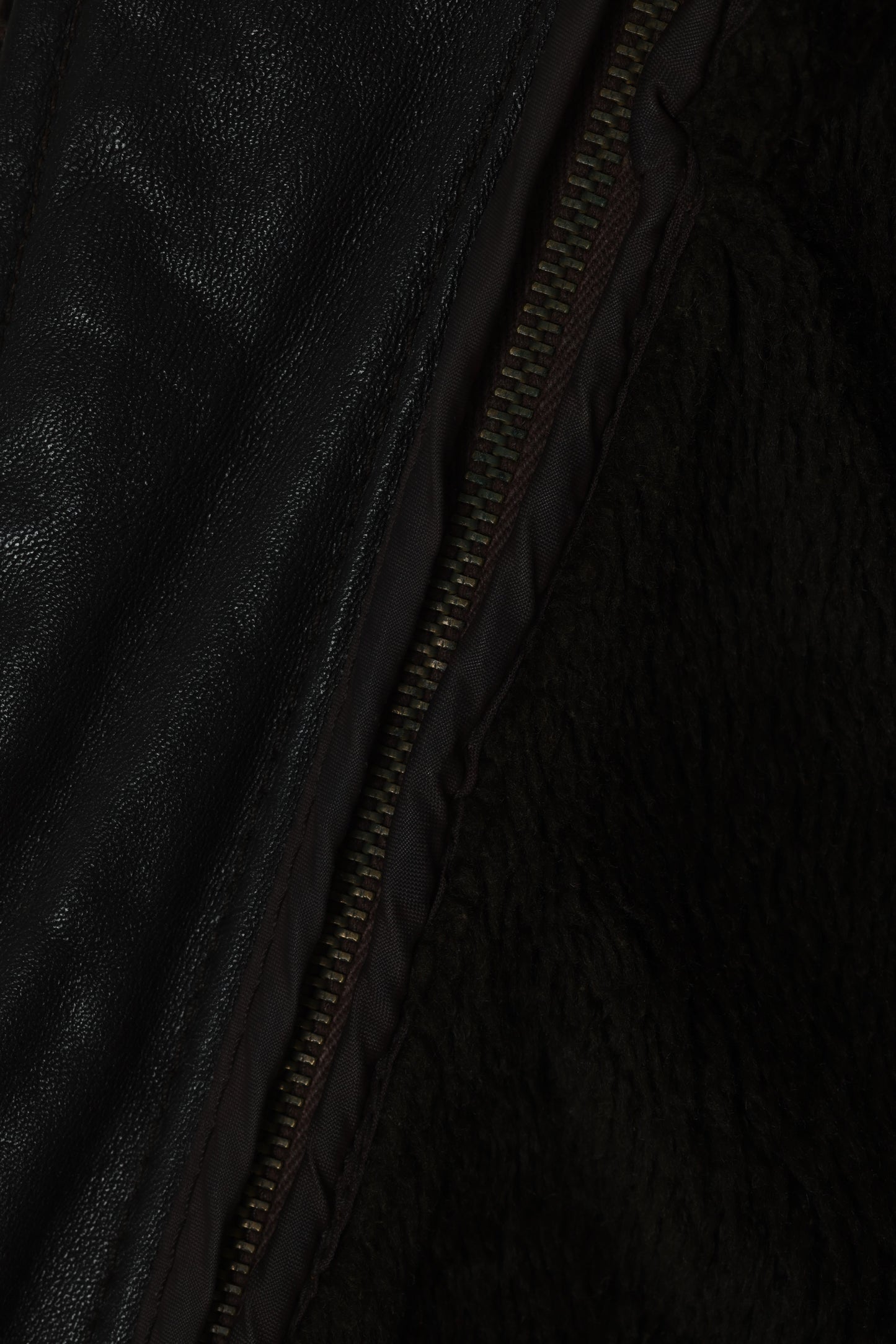 1985–1995 Leather Flight Jacket, Ribbed Knit Termination, West Germany