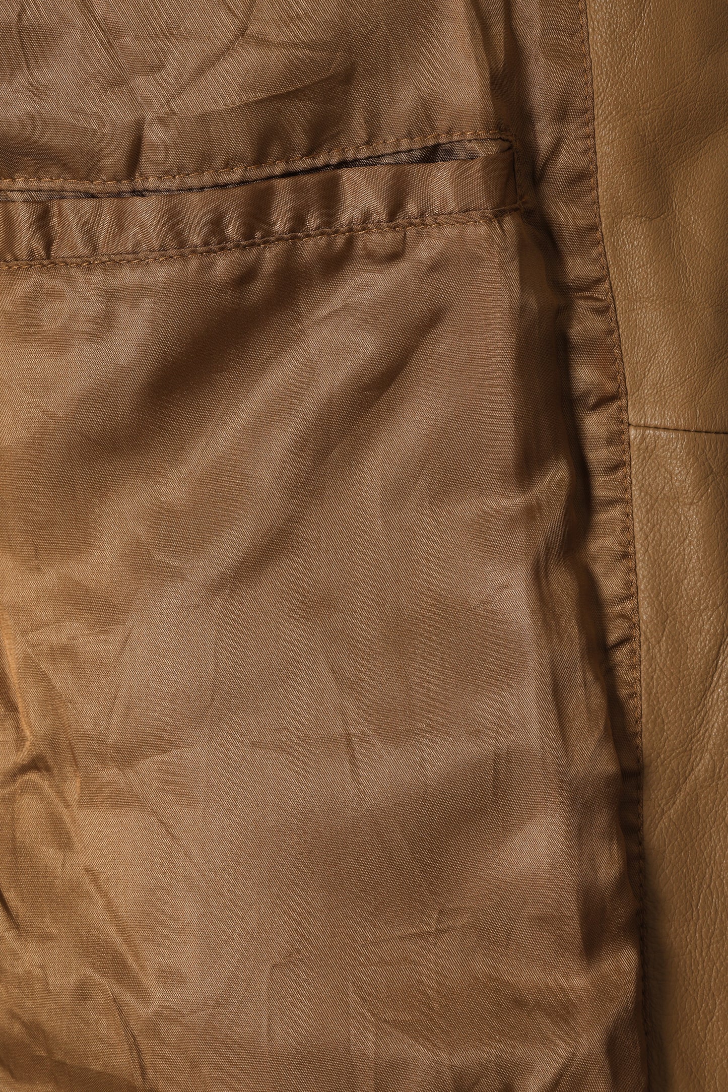 1990s Leather Jacket, Camel Dyed, Waist-Shaped Panels, Structured Collar