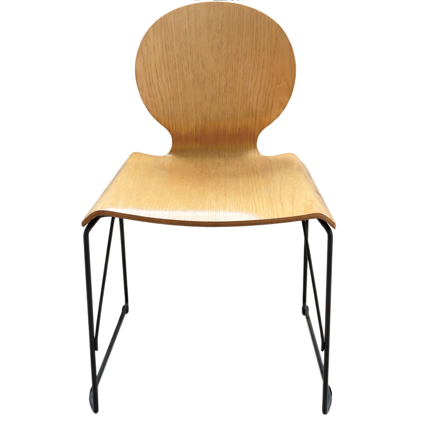 Filo Chair, Molded Ash Plywood Shell on Continuous Steel Rod Base