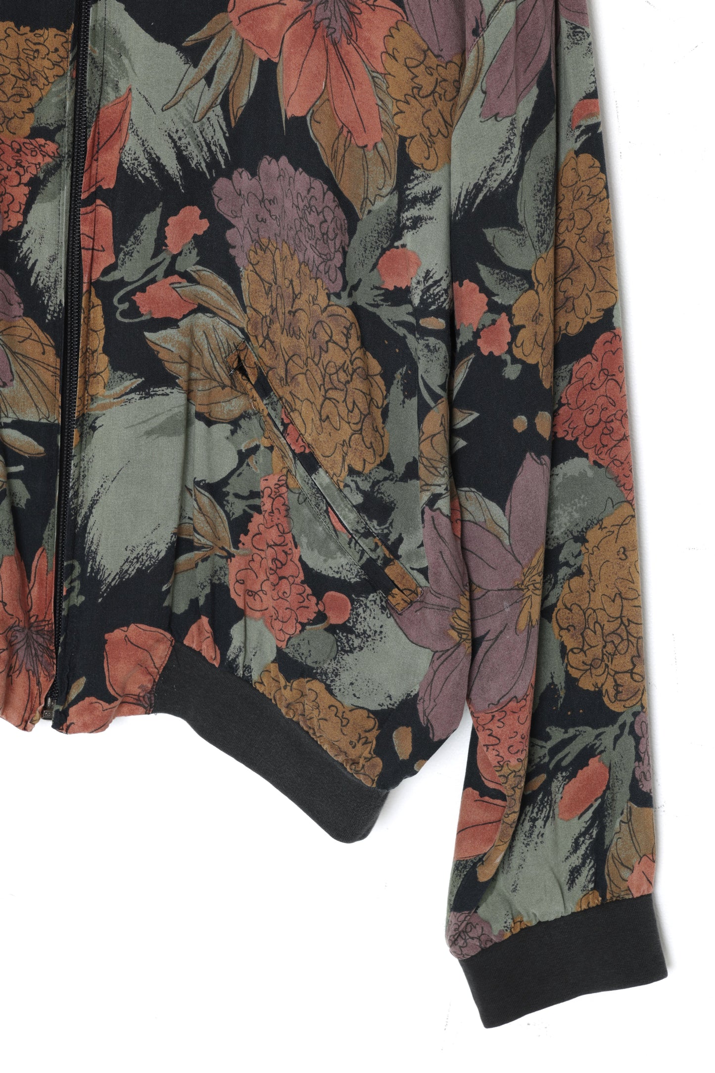 Early-1990s, Botanical Viscose Bomber Jacket