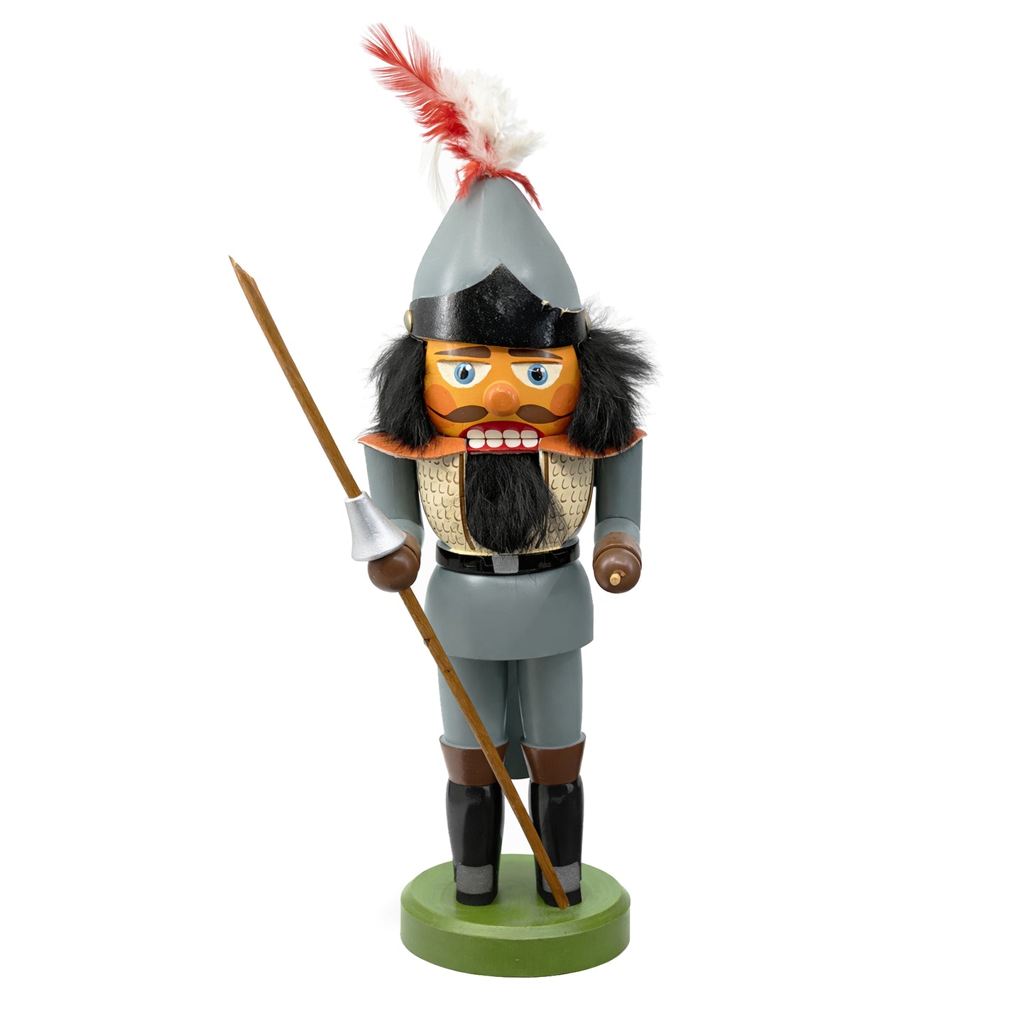 Medieval Knight Nutcracker, Composite Turned and Carved, GDR-era