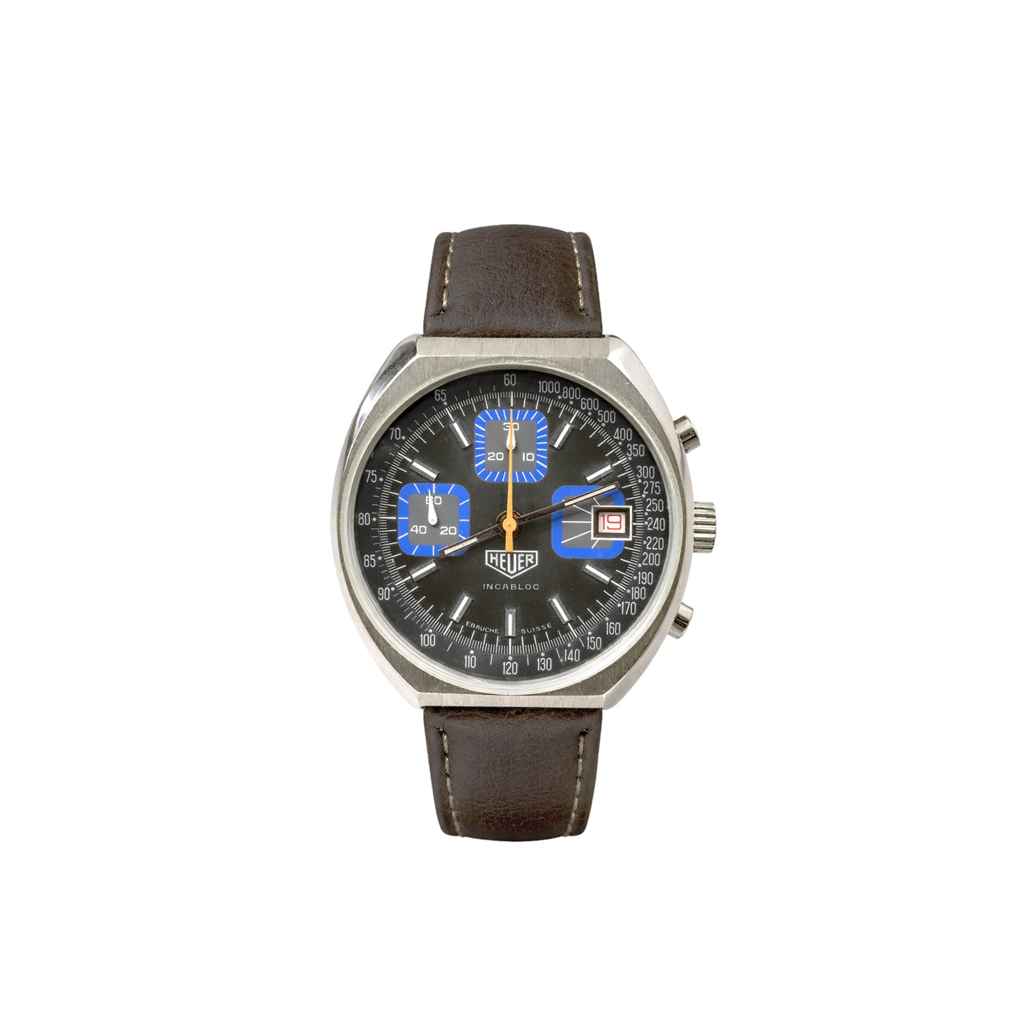 Calibre 12 Automatic Chronograph, Blue Sub-Register Accents, Early-1970s