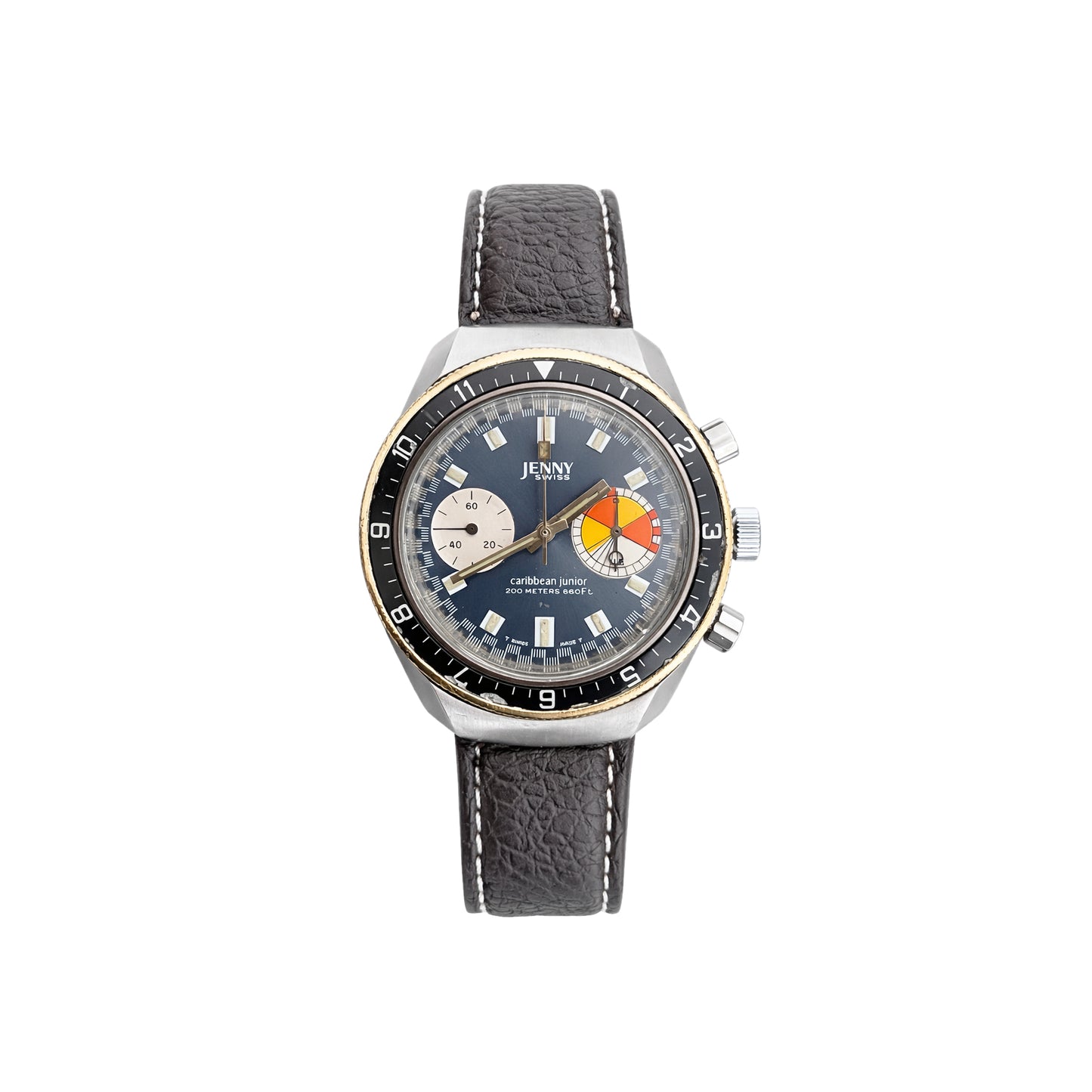 Caribbean Junior 200m Dive Chronograph, Dual-Register Dial, Late 1960s