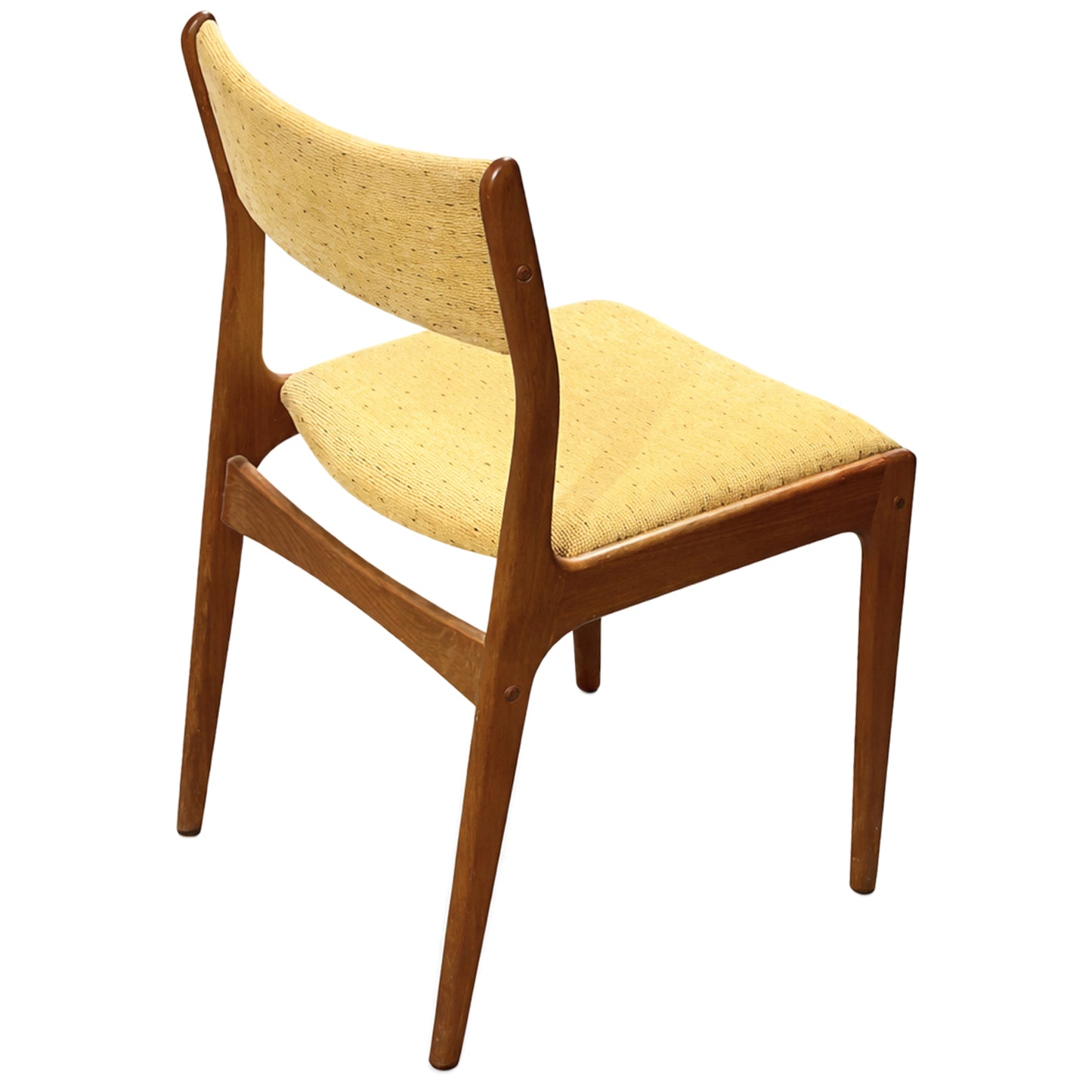 Dining Chair, Solid Teak Frame with Upholstered Seat and Back, Mid-1960s