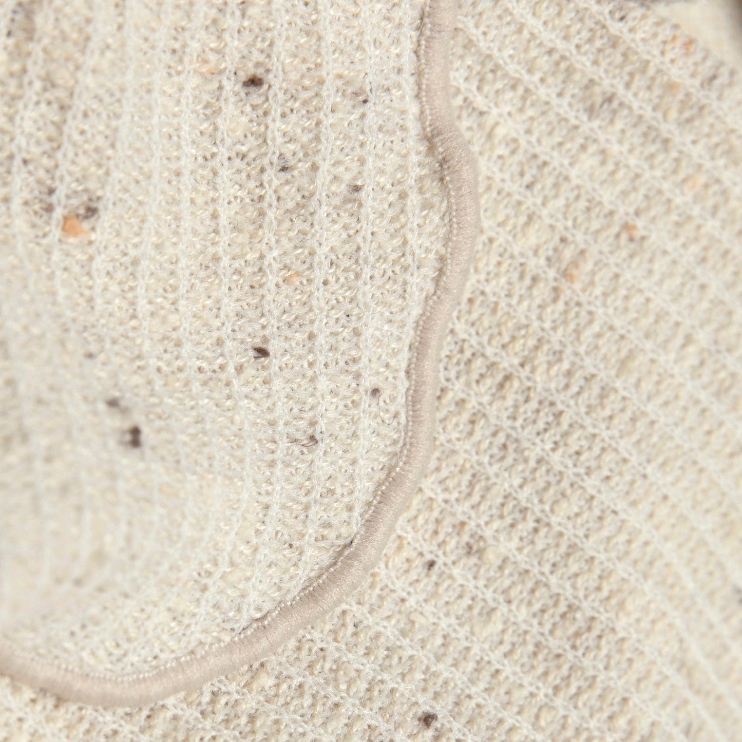 Fine Guage Tweed Yarn Thermal Knit Peplum Blouse