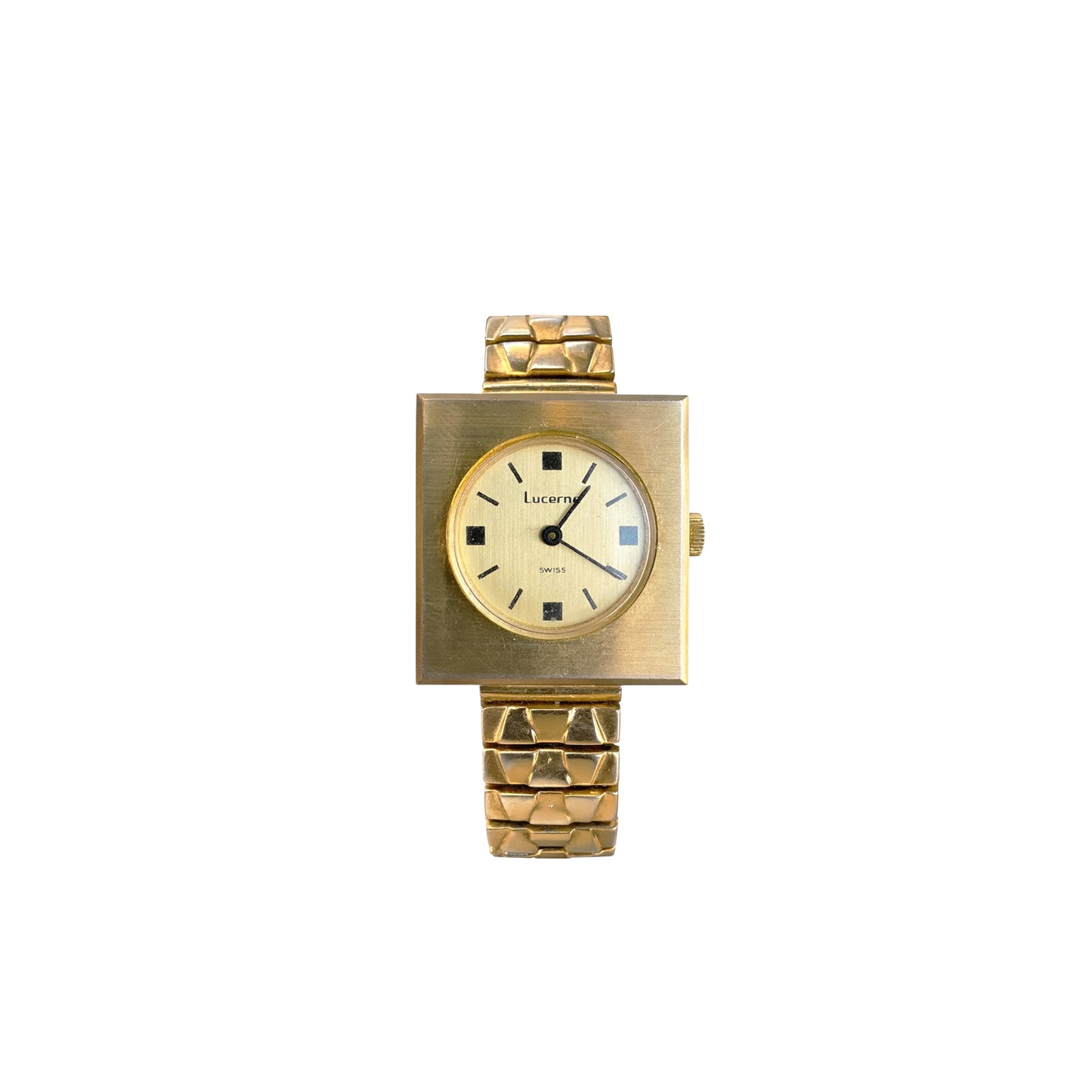 Square Brushed Case, Circular Dial, Manual Wind, Late 1960s