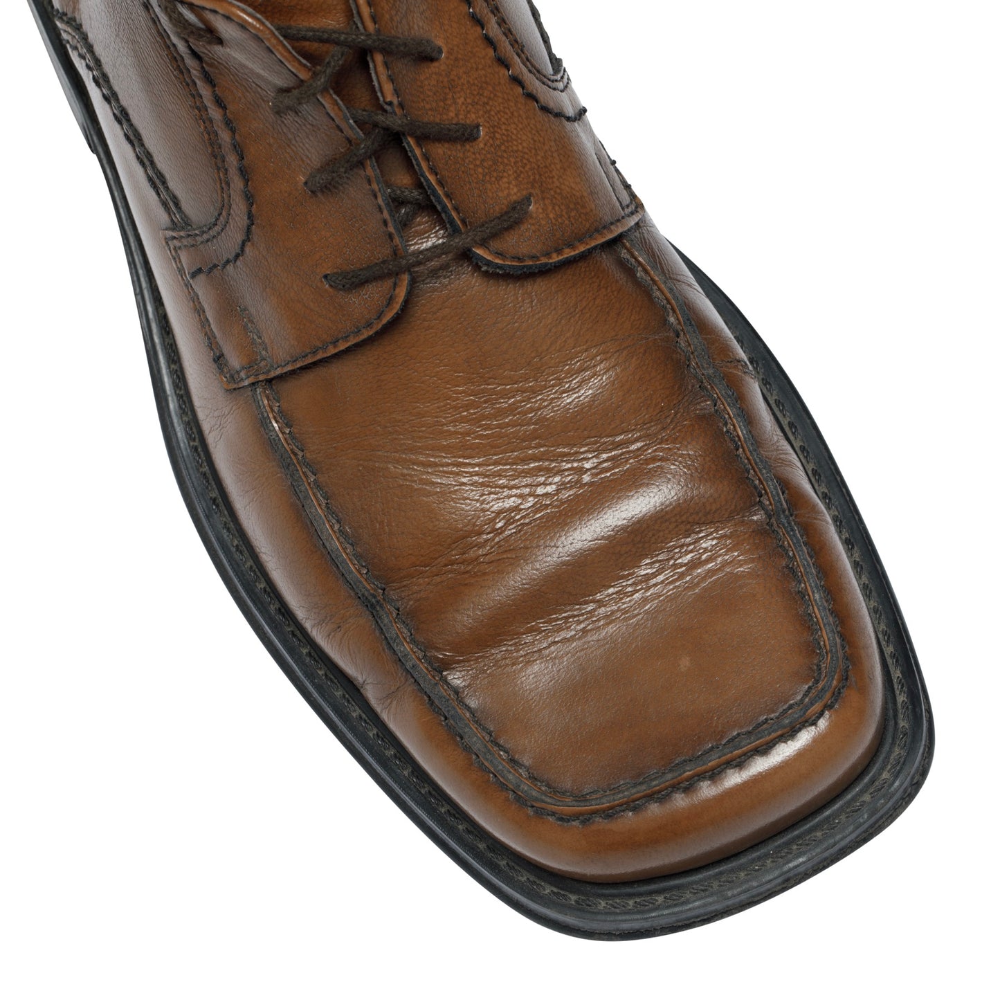 90s, Chrome-Tanned, Flat Square Toe Box, Apron Derby