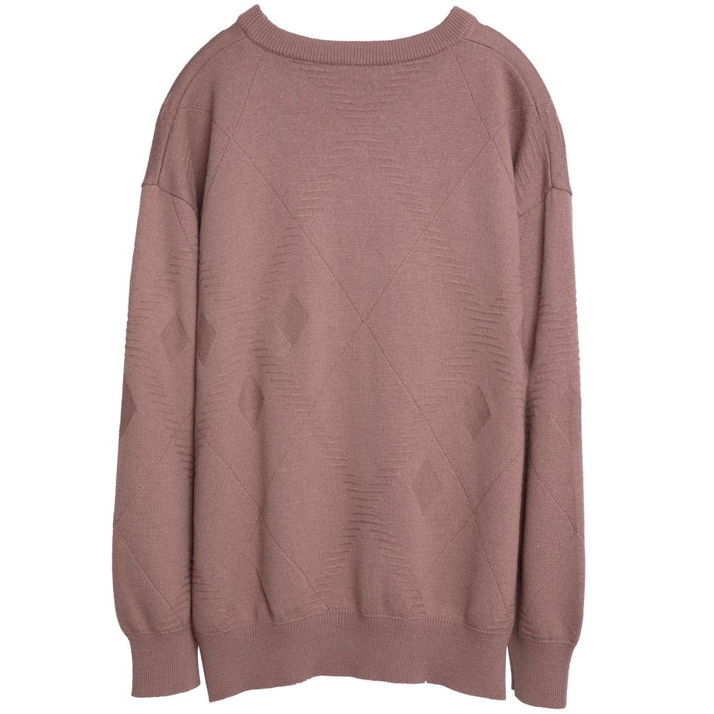 Argyle Pattern Knit Schurwolle Blend Jumper