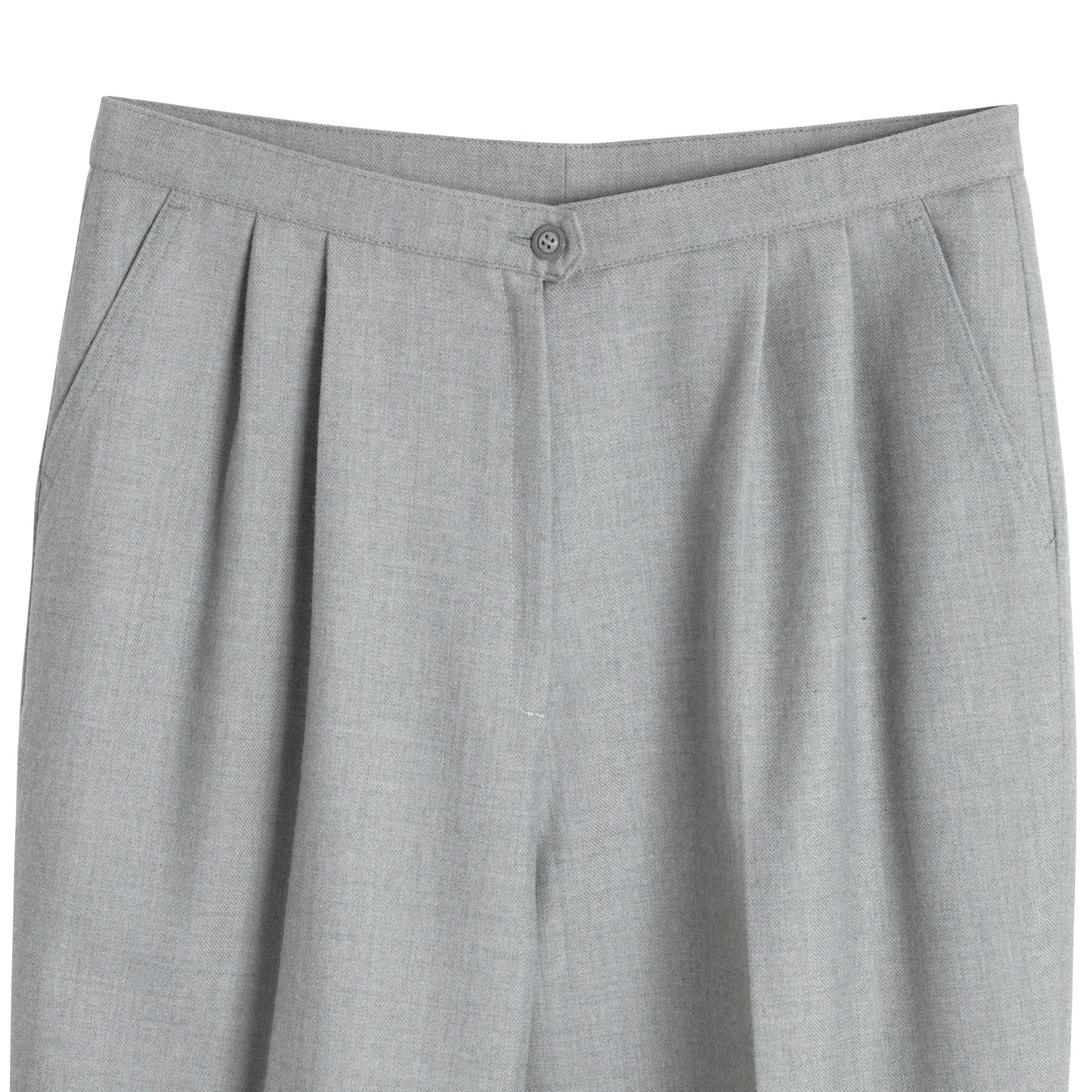 Tropical Wool, Forward Pleats, Clean Cuffed Hem, Small-Batch
