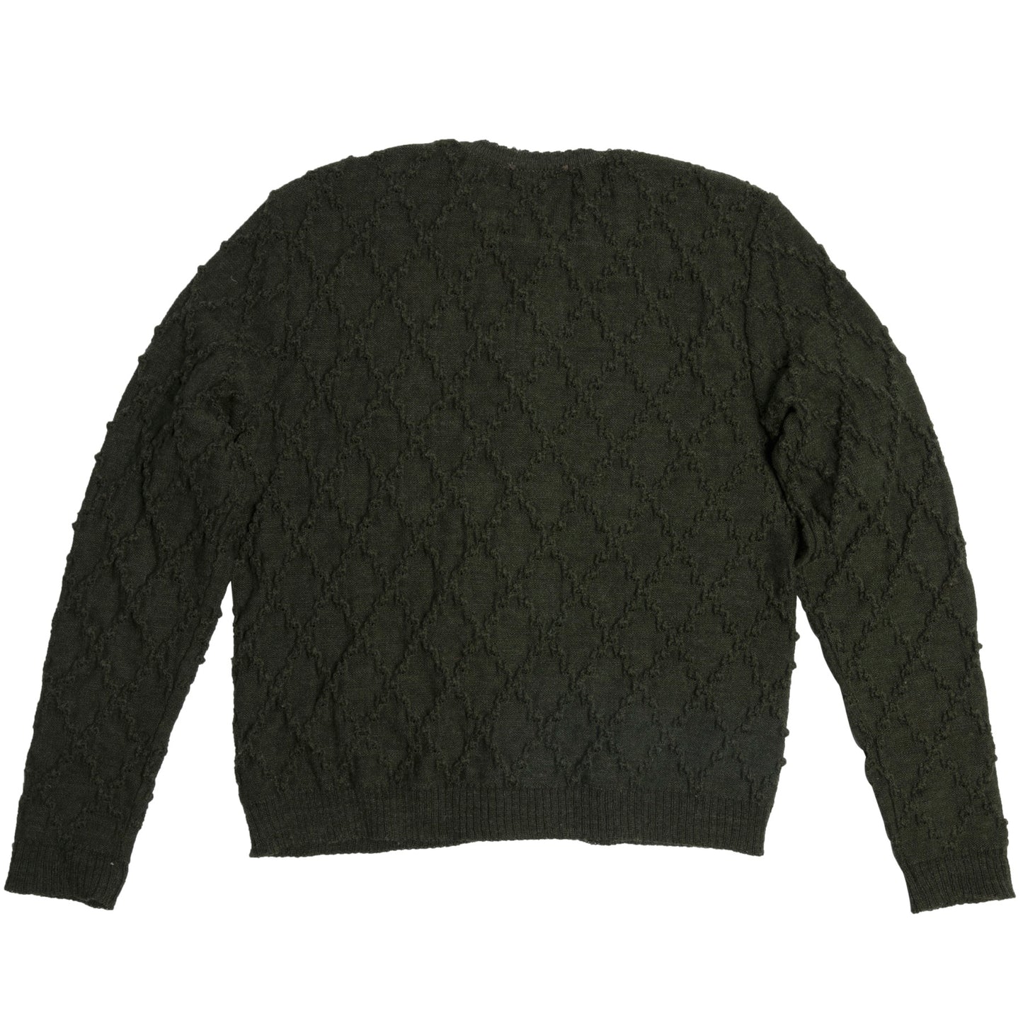 3D Diamond Lattice Tuck Stitch Cardigan