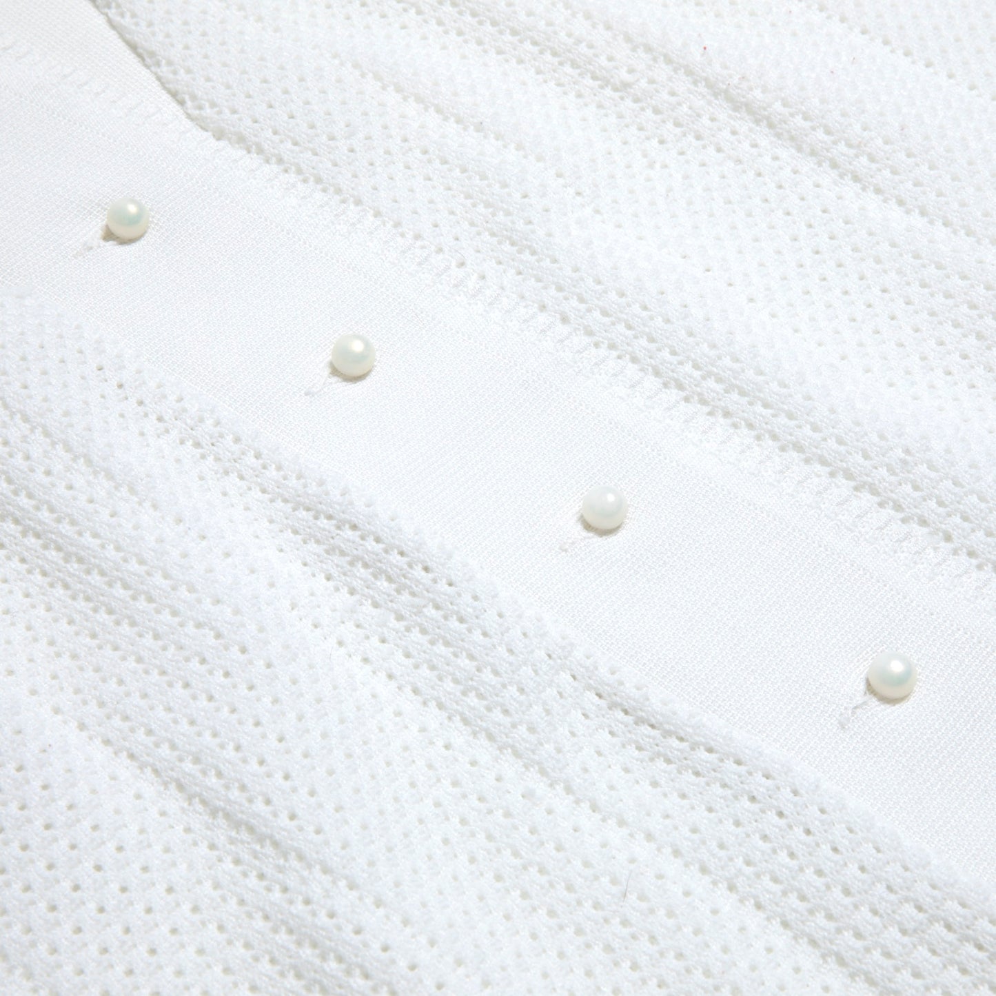 Waffle Knit Picot Collar Polo Shirt