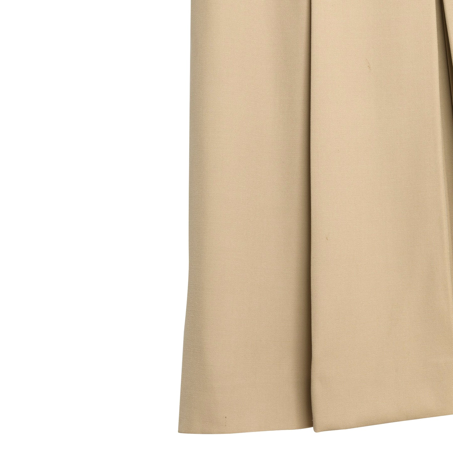 Twill Weave Box Pleat A-Line Skirt