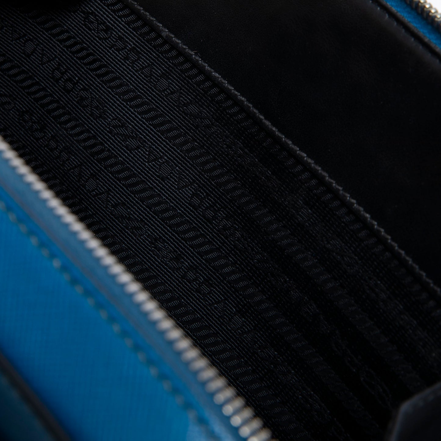 Waxed Saffiano Leather Shoulder Bag