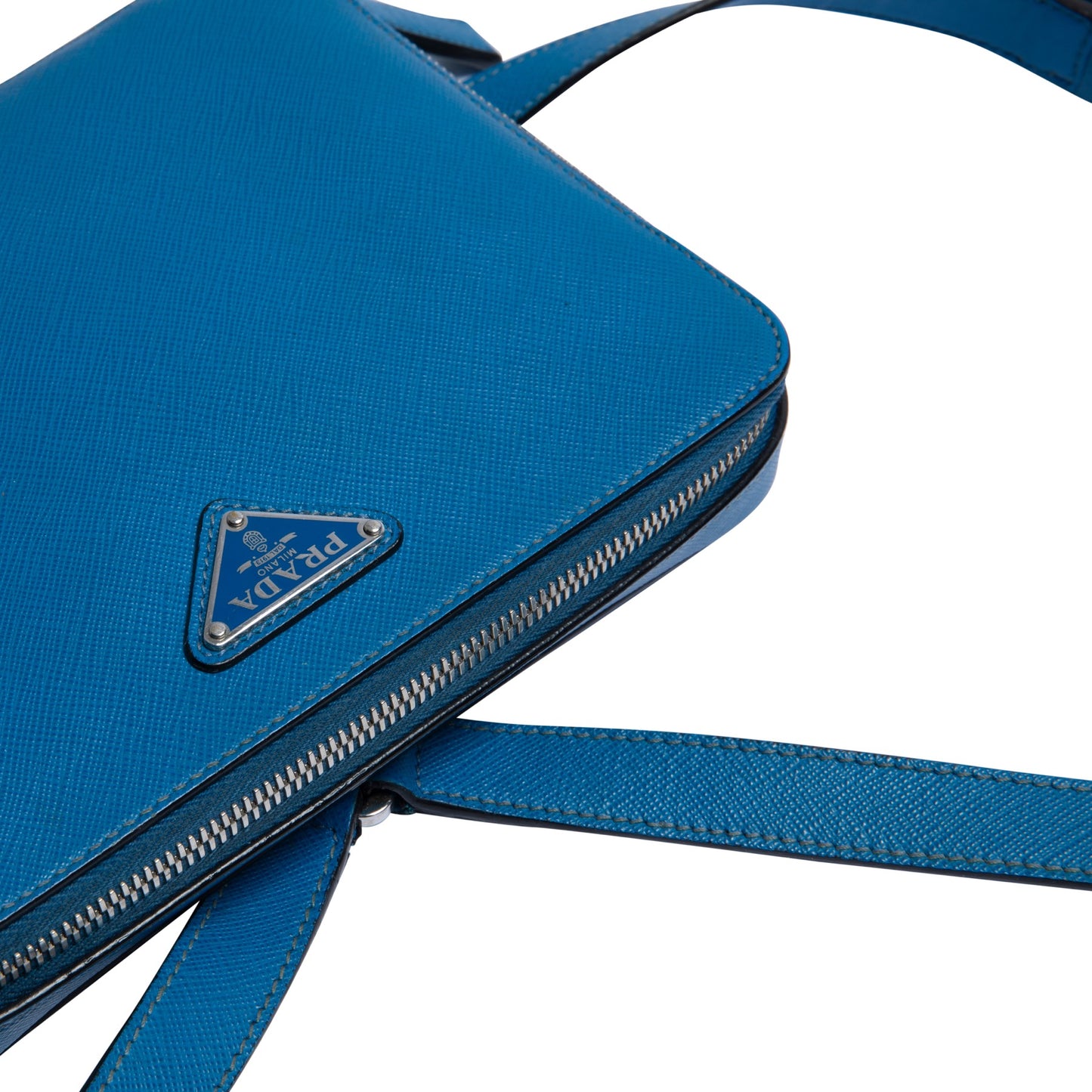 Waxed Saffiano Leather Shoulder Bag