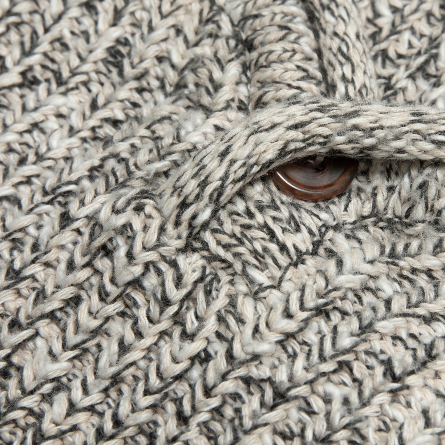 80s Heavy Guage Marled Yarn Ribbed Fisherman's Knit