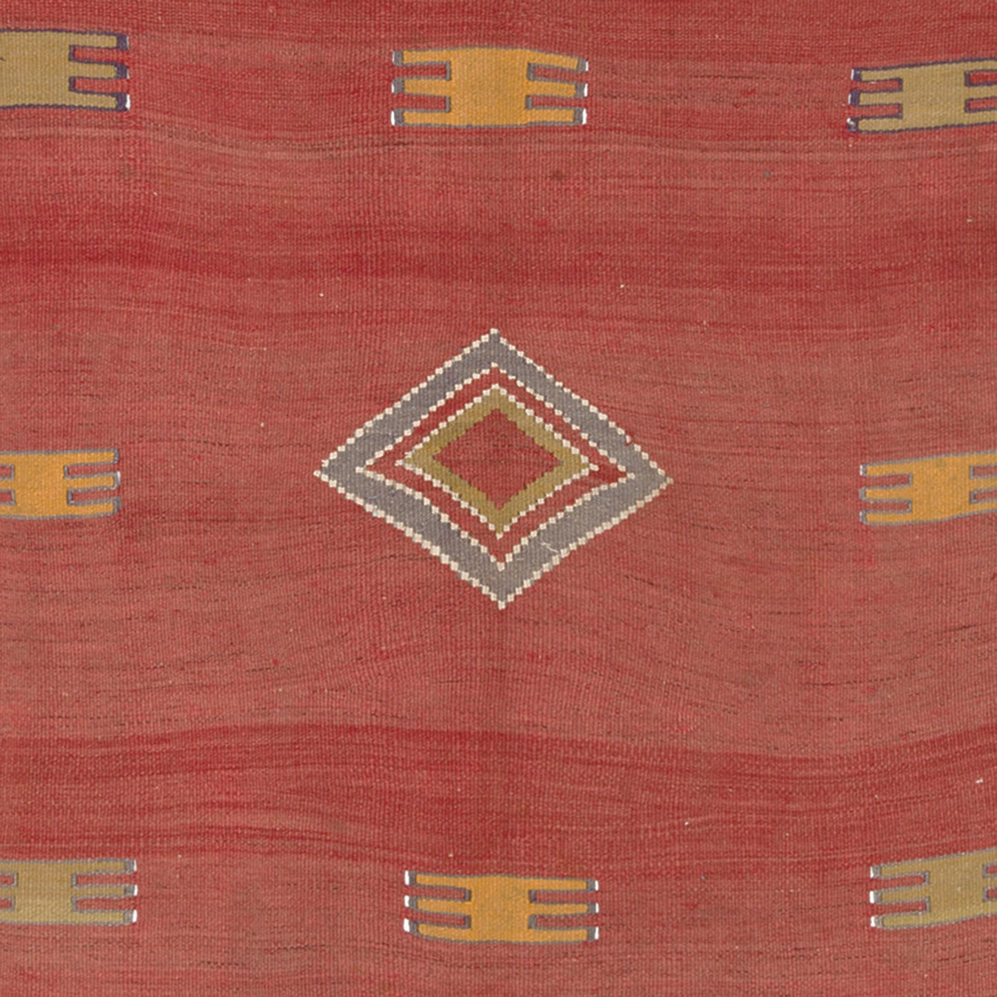 Sparse Motif Grid, Central Diamond Axis, Red Field