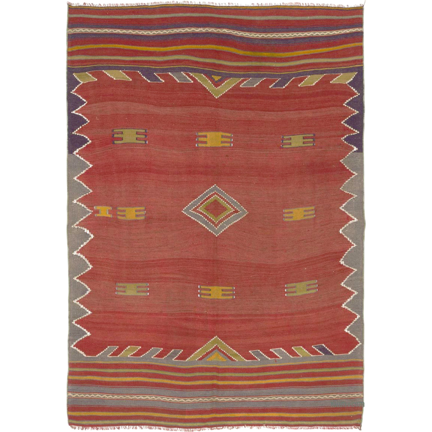 Sparse Motif Grid, Central Diamond Axis, Red Field