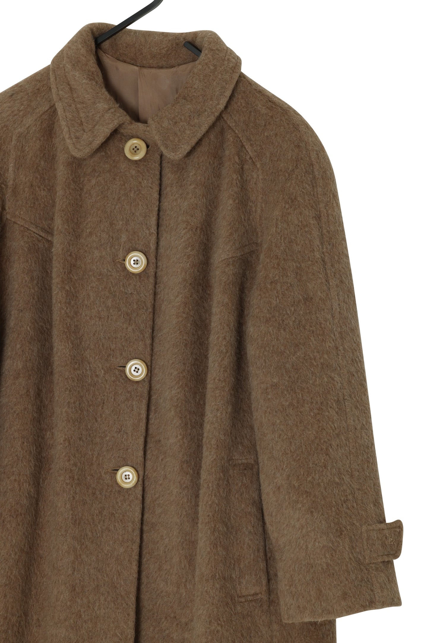 1950s–60s Llama Wool Cocoon Coat with Raglan Sleeve Construction, Sweden