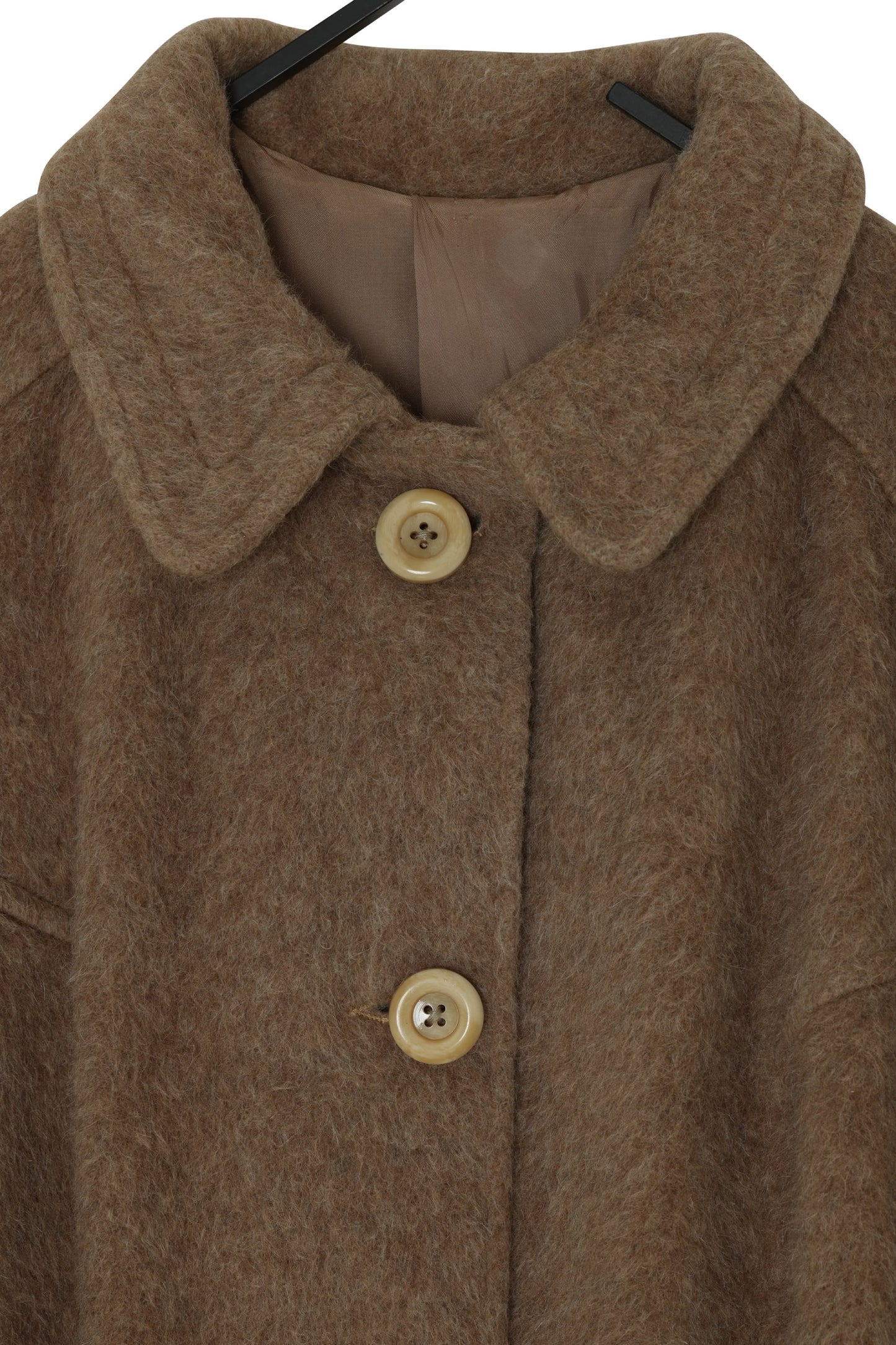 1950s–60s Llama Wool Cocoon Coat with Raglan Sleeve Construction, Sweden