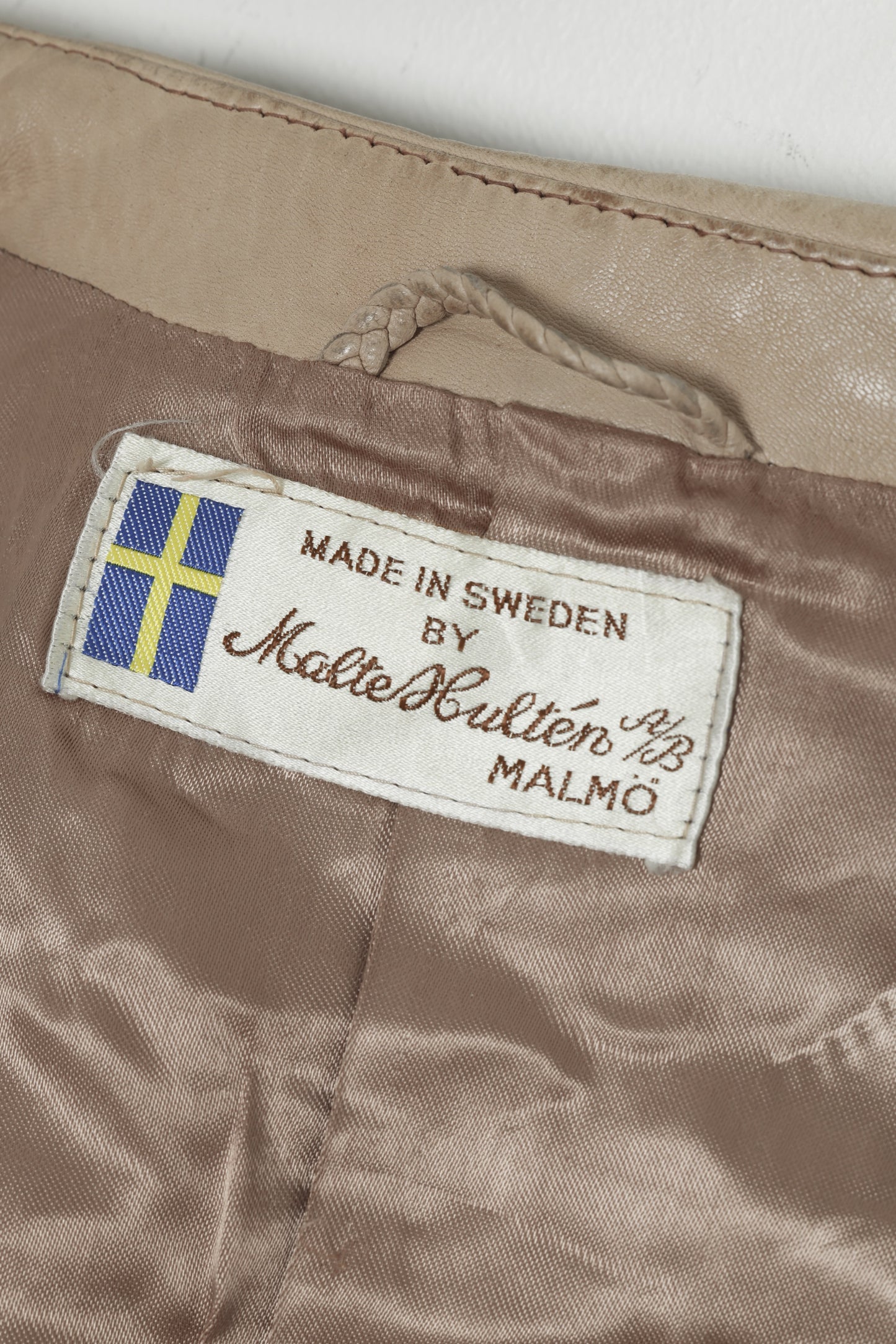 1960s–70s, Swedish Malte Bultén Malmö Calf Leather Panel-Seamed Leisure Jacket