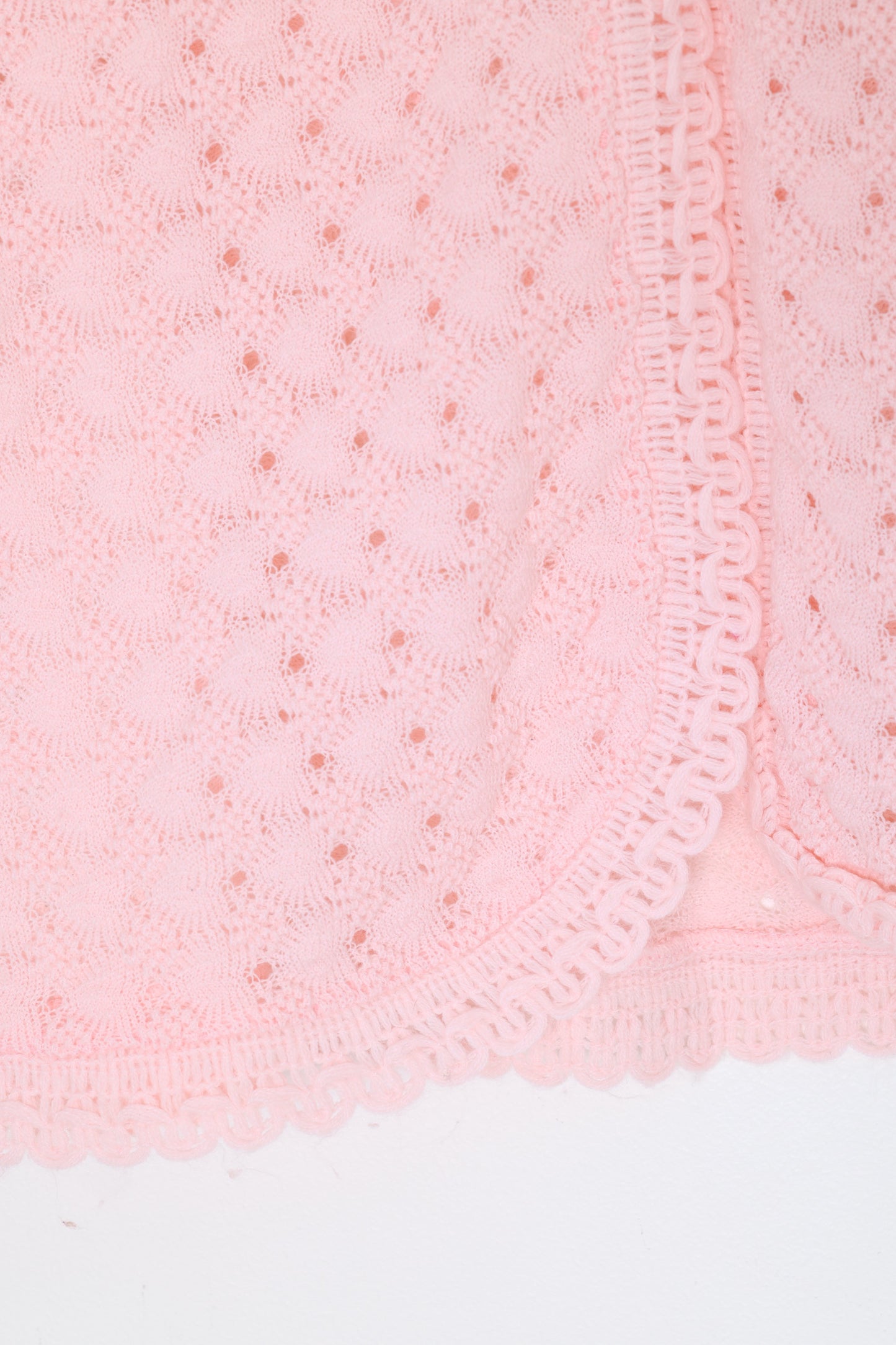 1968–75, Pastel Pointelle Cardigan in Courtelle Yarn, British Domestic Knitwear