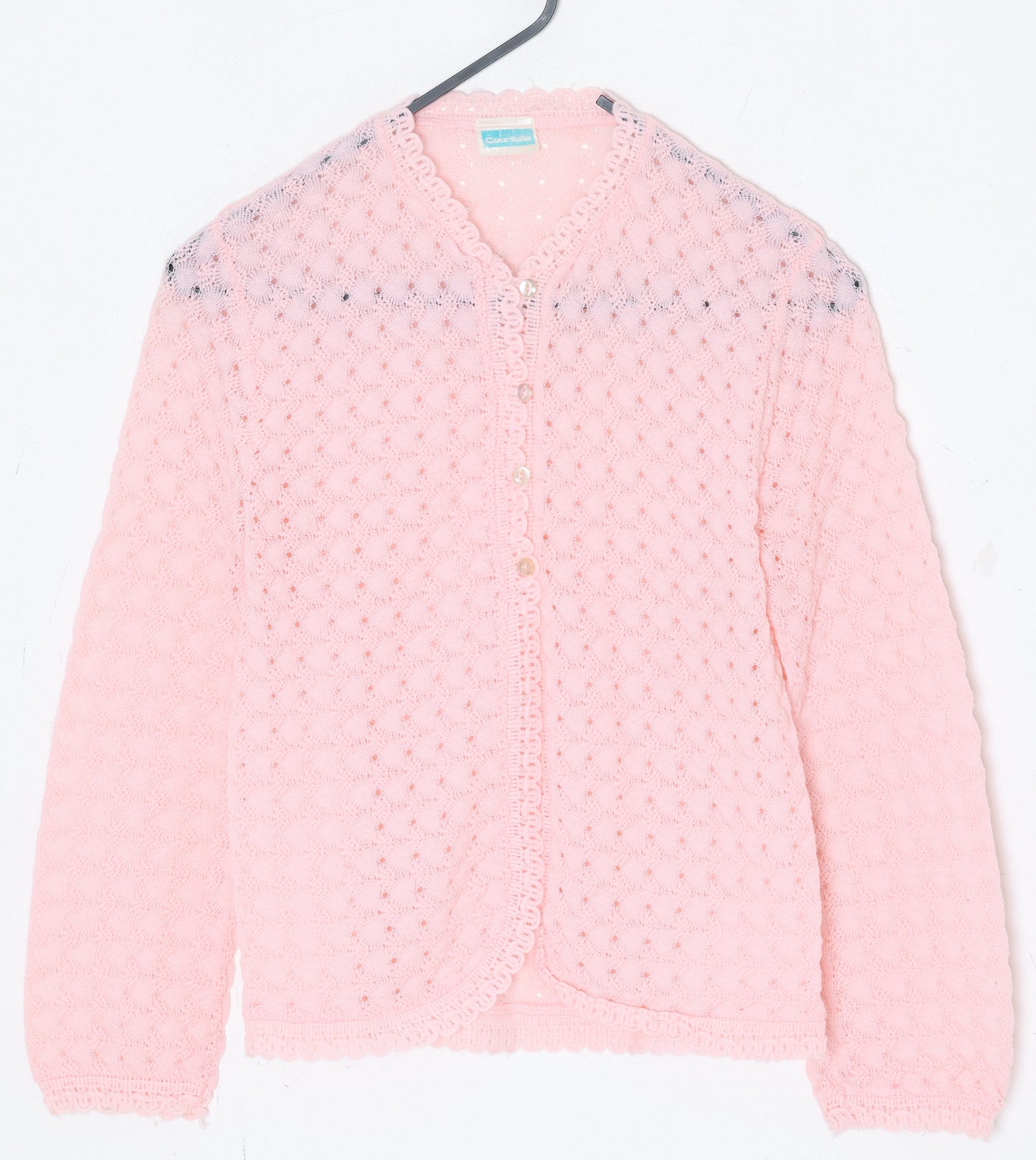 1968–75, Pastel Pointelle Cardigan in Courtelle Yarn, British Domestic Knitwear