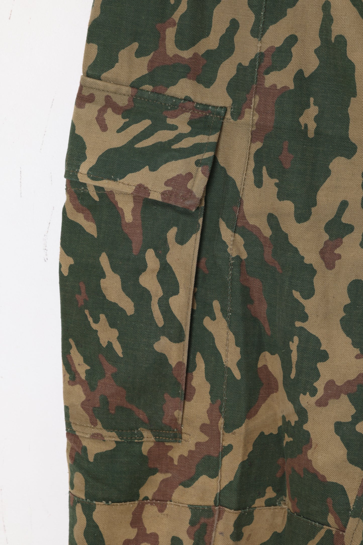 1970s–1980s, Twill Combat Trousers, Patch Cargos, Reinforced Knee Panels, Likely Eastern Bloc