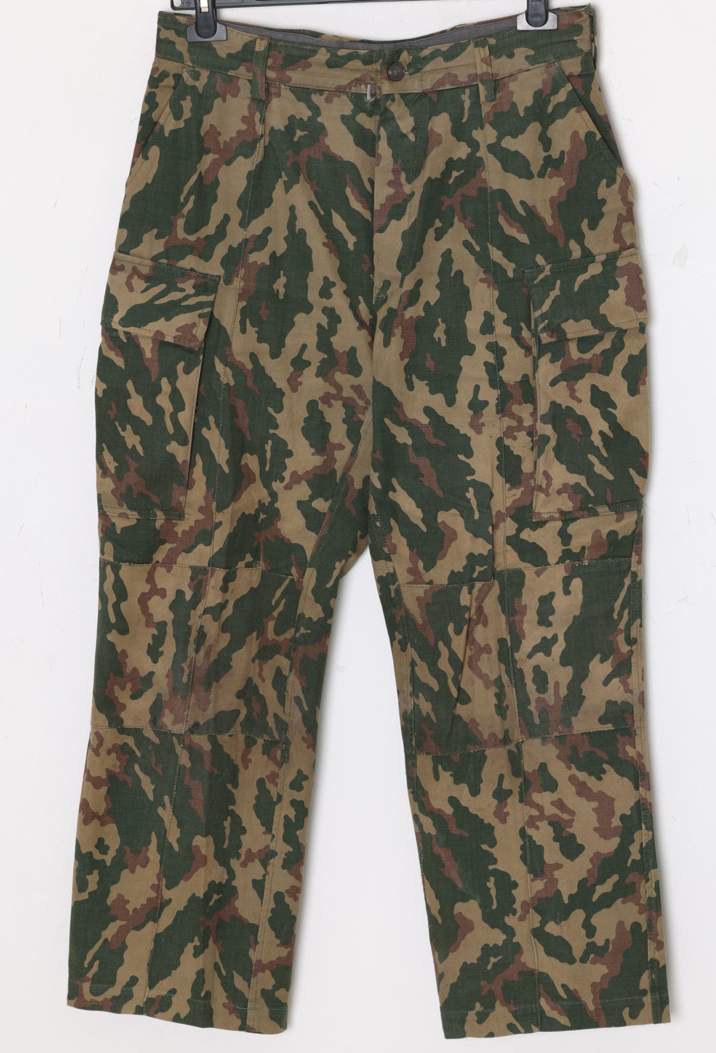 1970s–1980s, Twill Combat Trousers, Patch Cargos, Reinforced Knee Panels, Likely Eastern Bloc