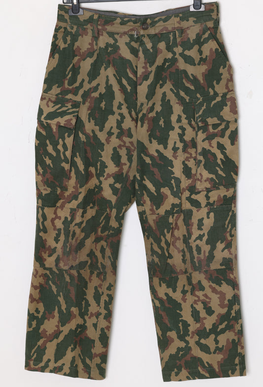1970s–1980s, Twill Combat Trousers, Patch Cargos, Reinforced Knee Panels, Likely Eastern Bloc