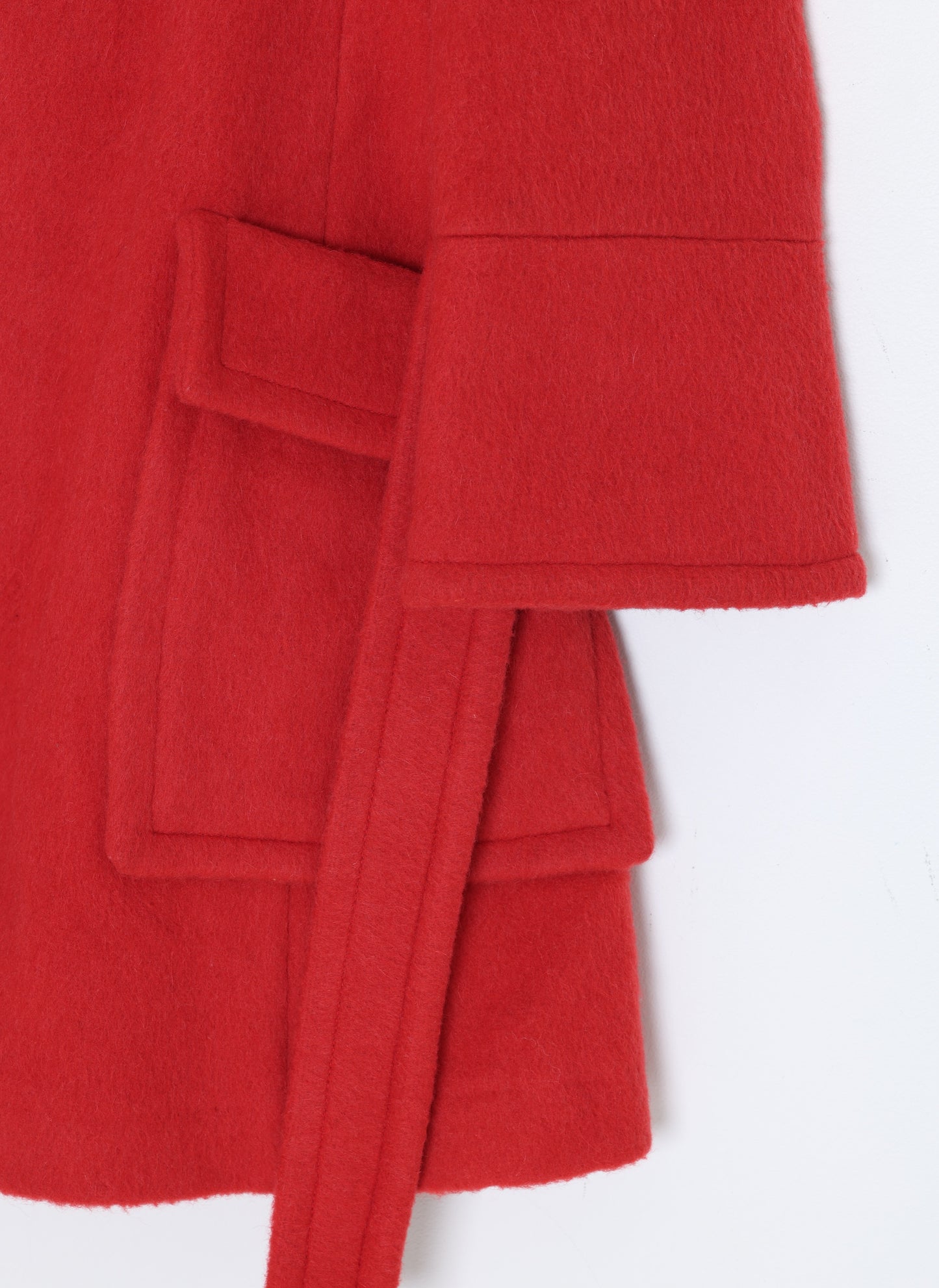 1970s, Finnish Felted Wool Car Coat, Overscaled Peak-Shawl Collar
