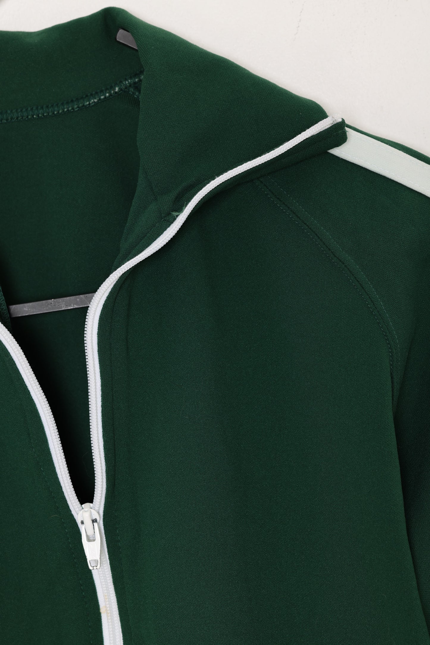 1970s, Scandinavian Gymnasium Warm-Up Jacket, Dense Warp-Knit Jersey, Applied Stripes
