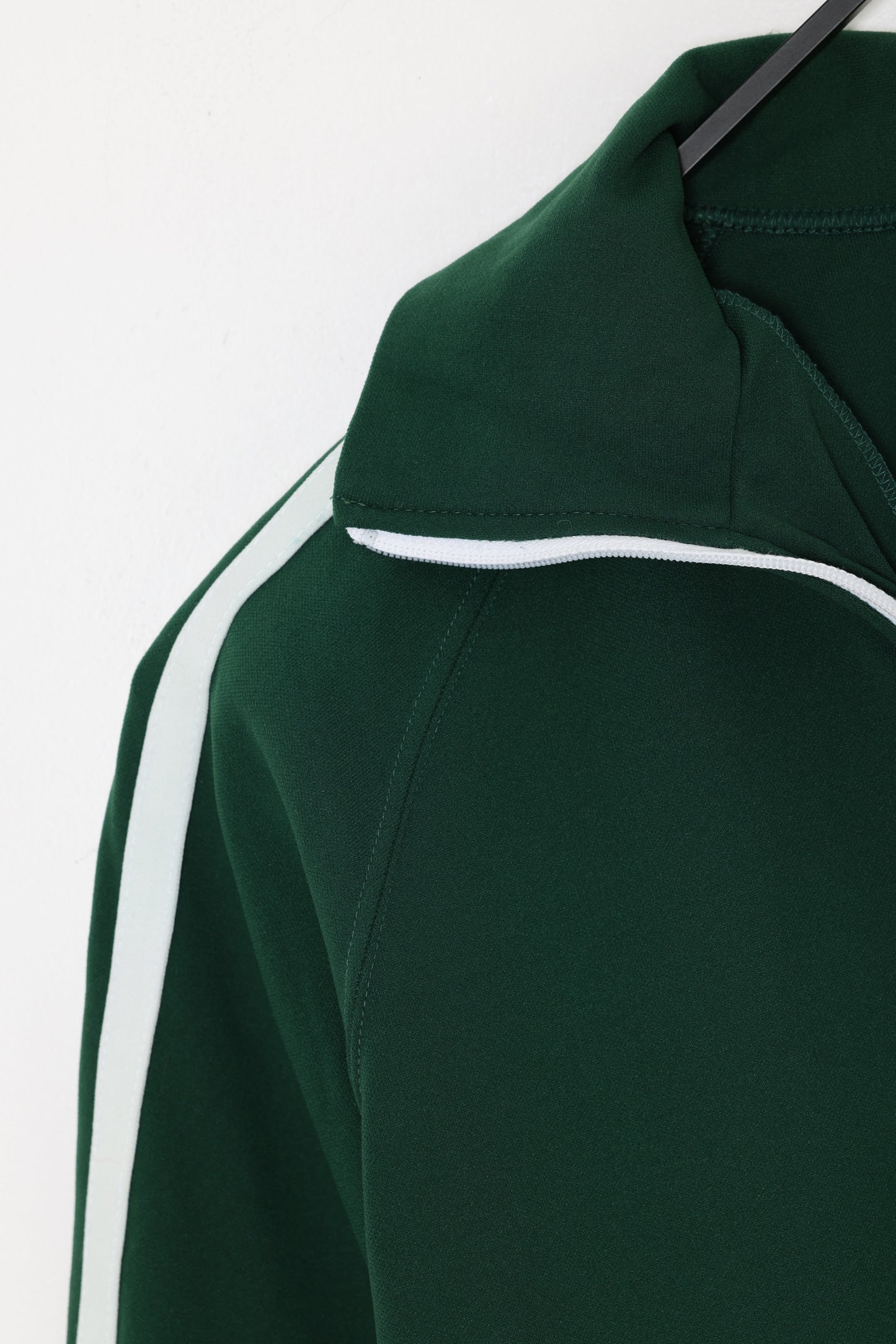 1970s, Scandinavian Gymnasium Warm-Up Jacket, Dense Warp-Knit Jersey, Applied Stripes