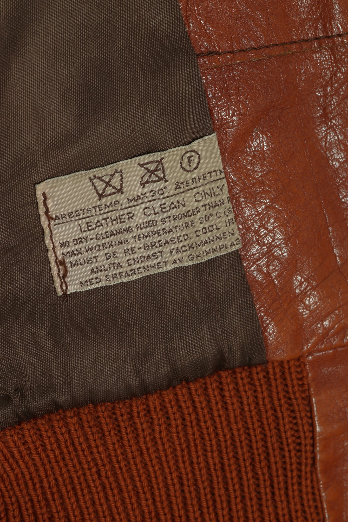 1970s Swedish Leather Jacket, Buckled Throat Latch, Ribbed Terminations, Western