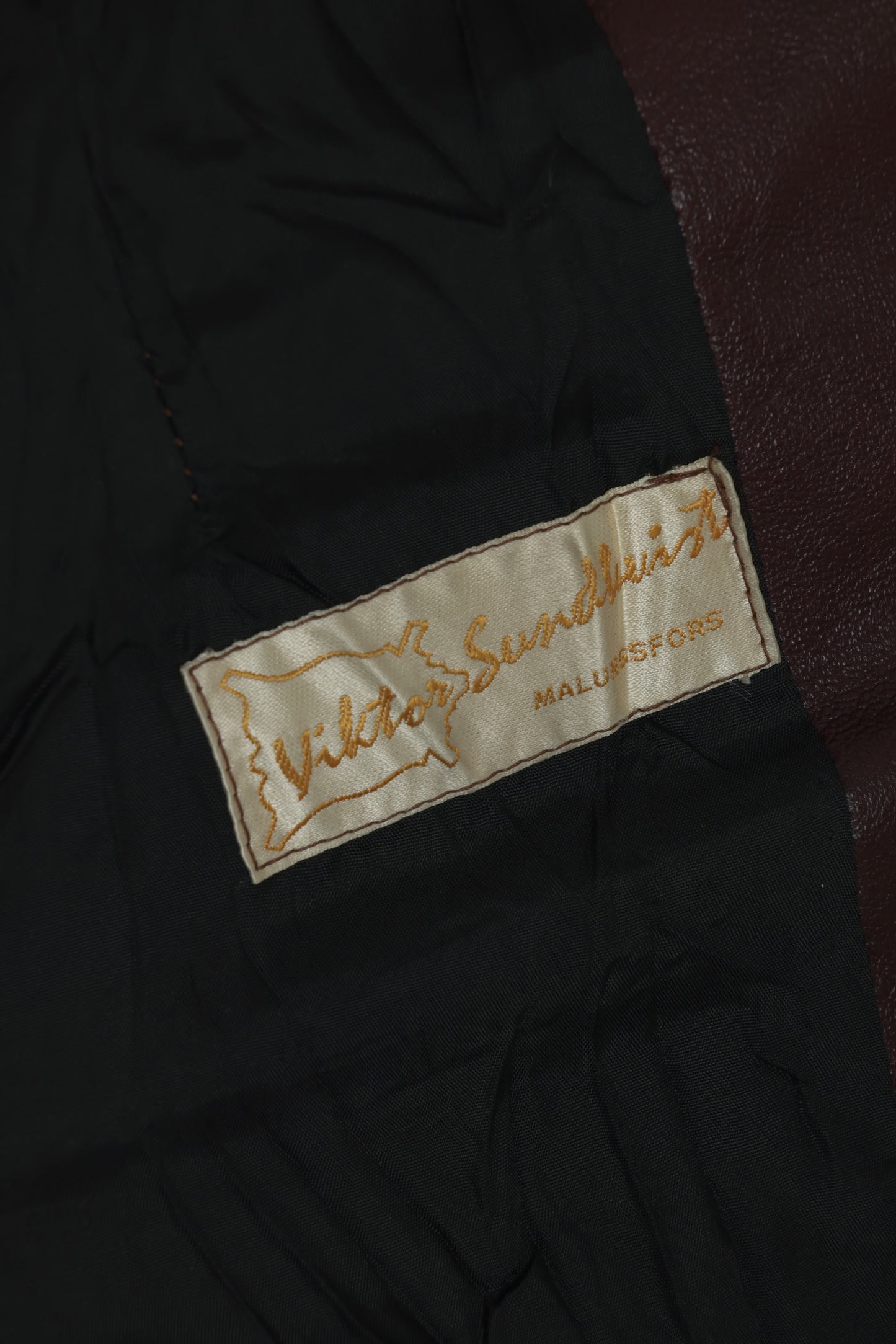 1970s Swedish Provincial Calf Leather Belted Jacket, Shirt-Derived Notched Collar, Structured Front Yoke