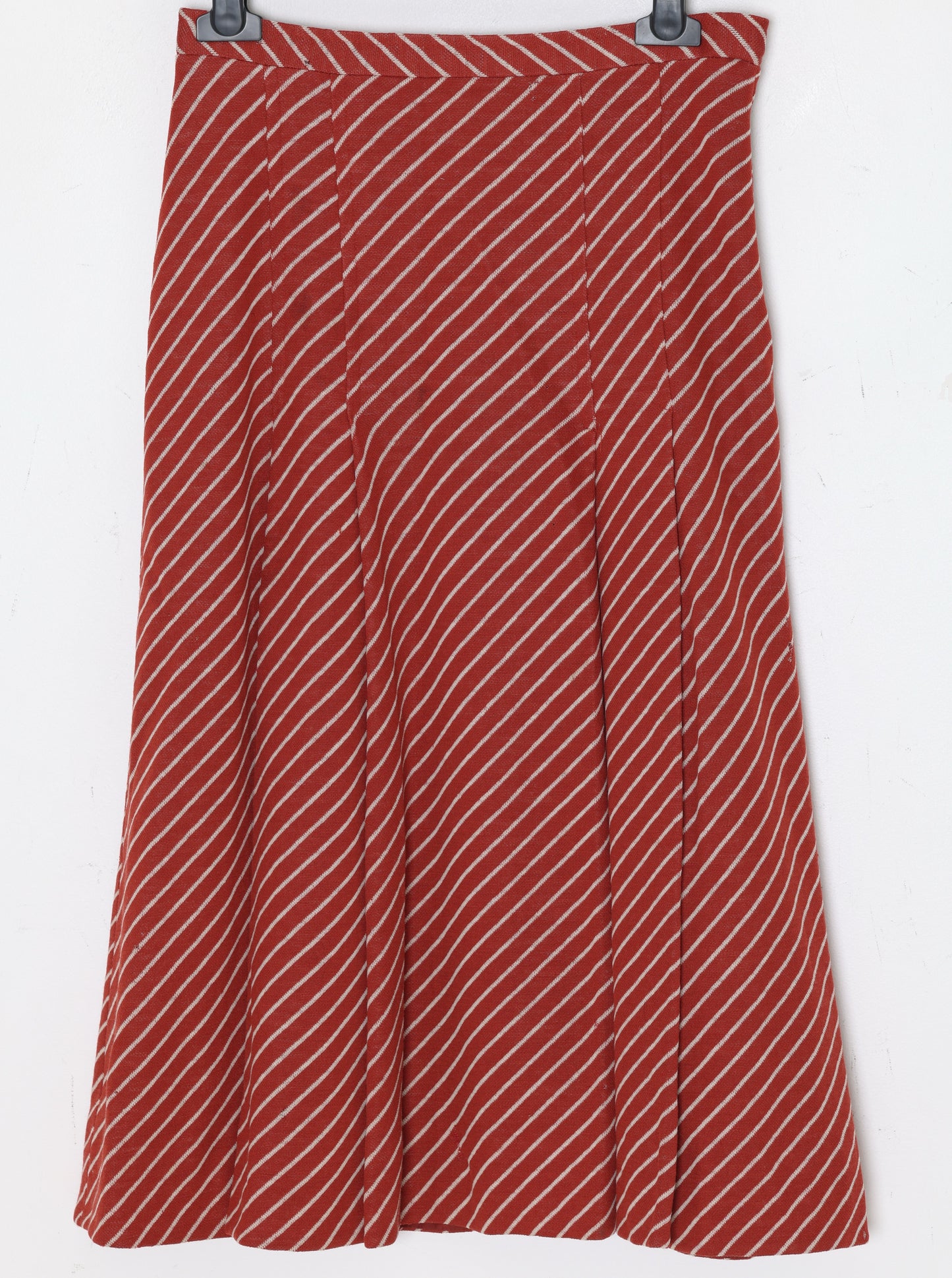 1970s, Virgin Wool Knit Midi Skirt, Chevron Waist, Multi-Gore, Bias-Matched
