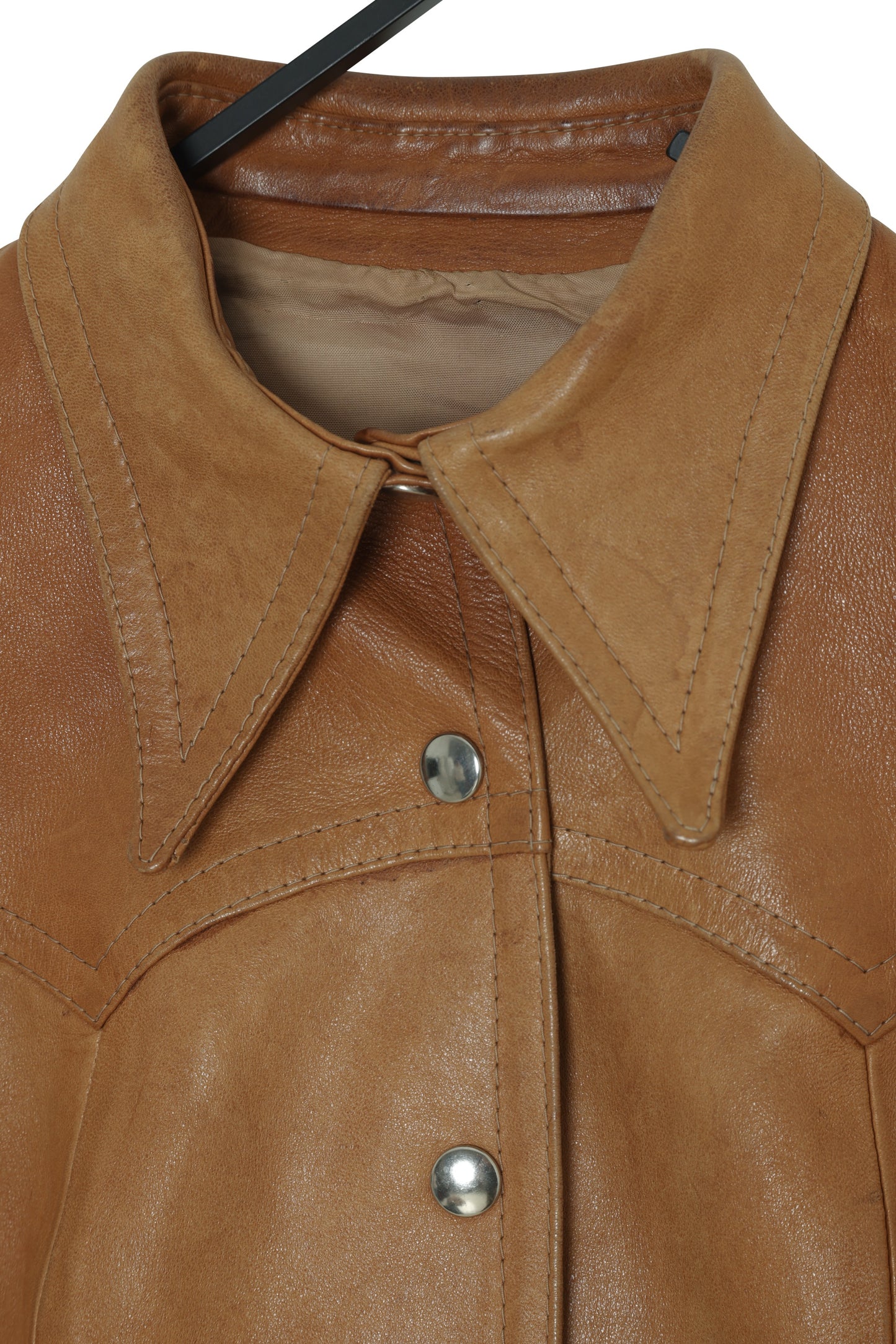 1972–1978, Leather Overshirt, Long-Point Collar, Waist Suppression