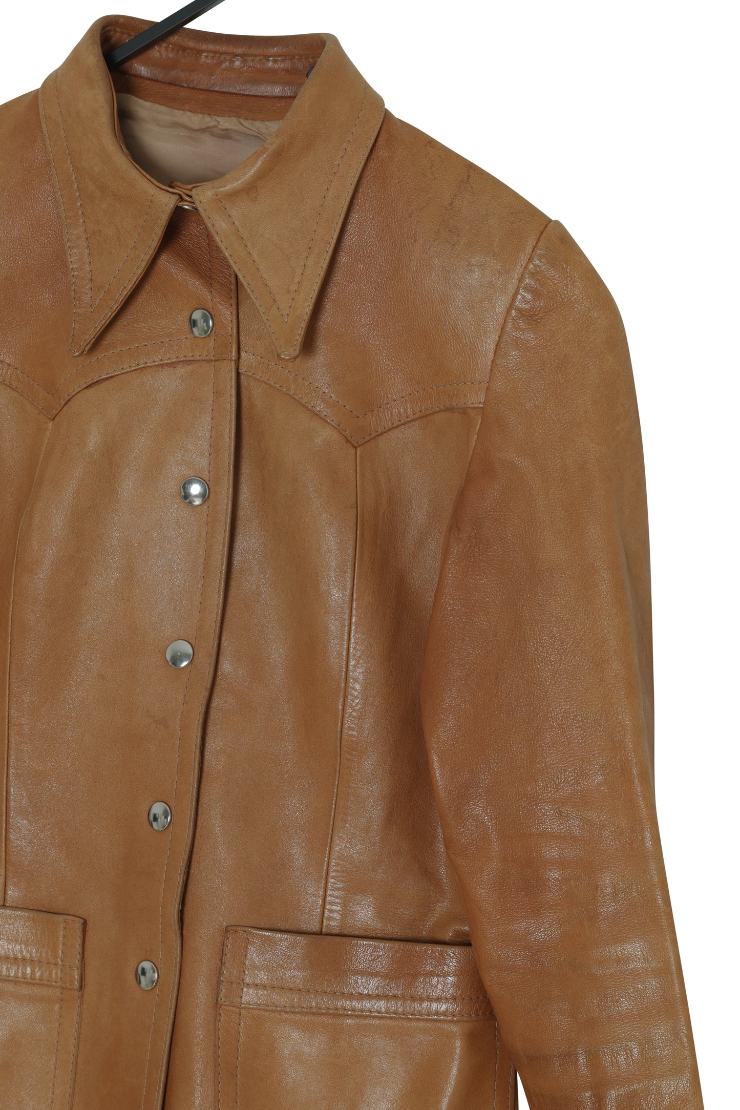 1972–1978, Leather Overshirt, Long-Point Collar, Waist Suppression
