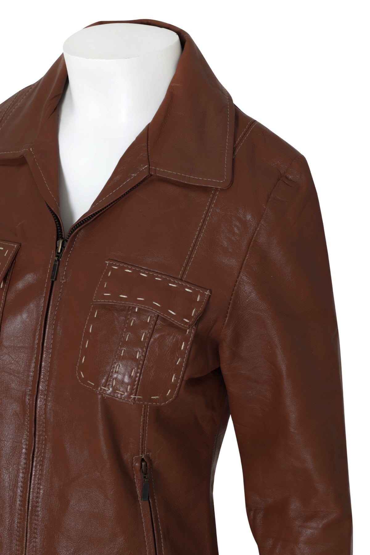 1975–1982, Safari Jacket in Glove-Soft Lambskin with Saddle-Stitched Pockets