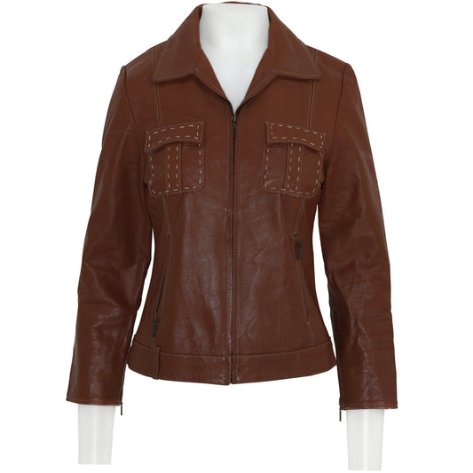 1975–1982, Safari Jacket in Glove-Soft Lambskin with Saddle-Stitched Pockets