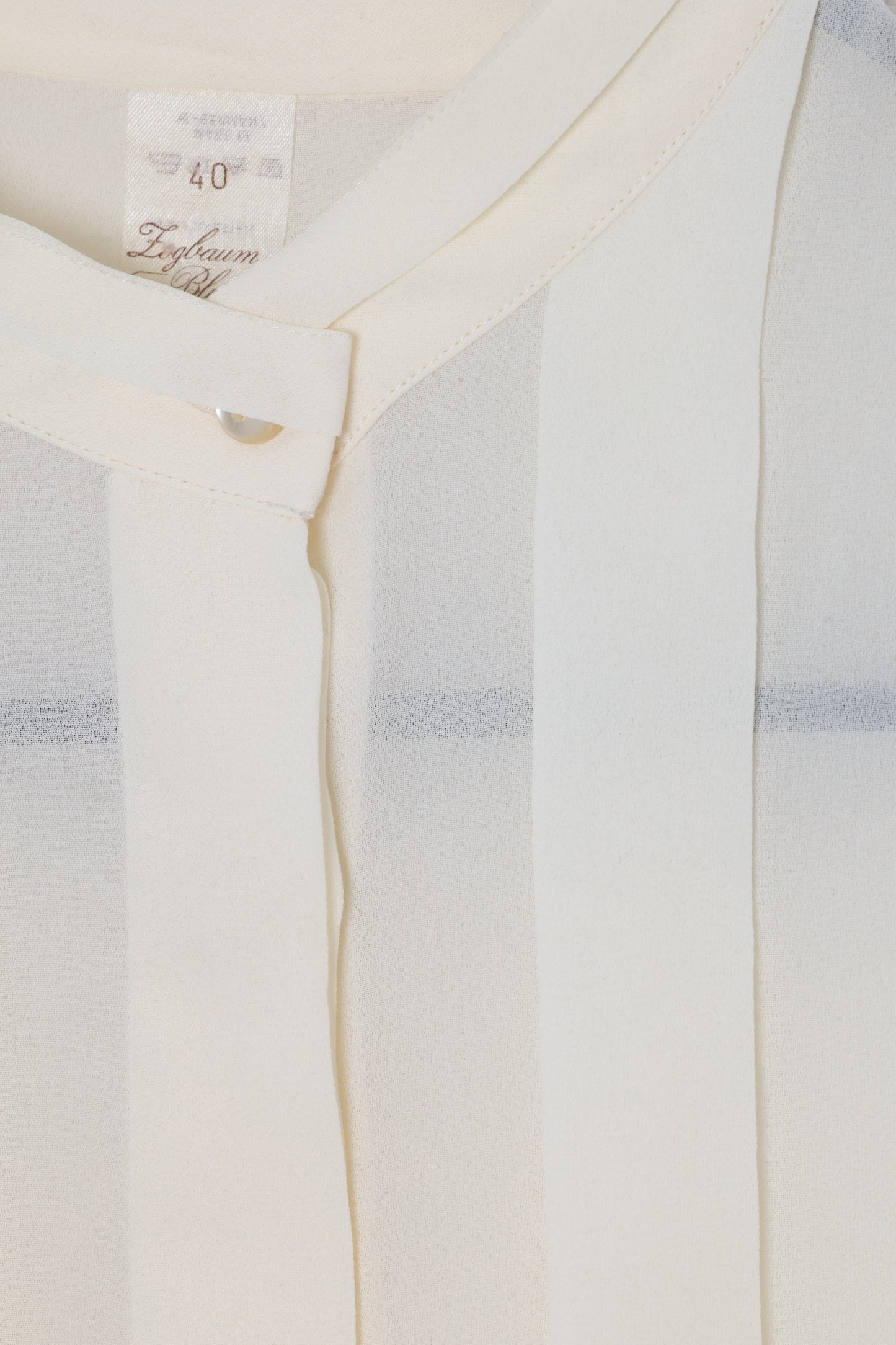 1975–1985 Crepe Blouse, Narrow Band Collar, Late Cold War Period, West Germany