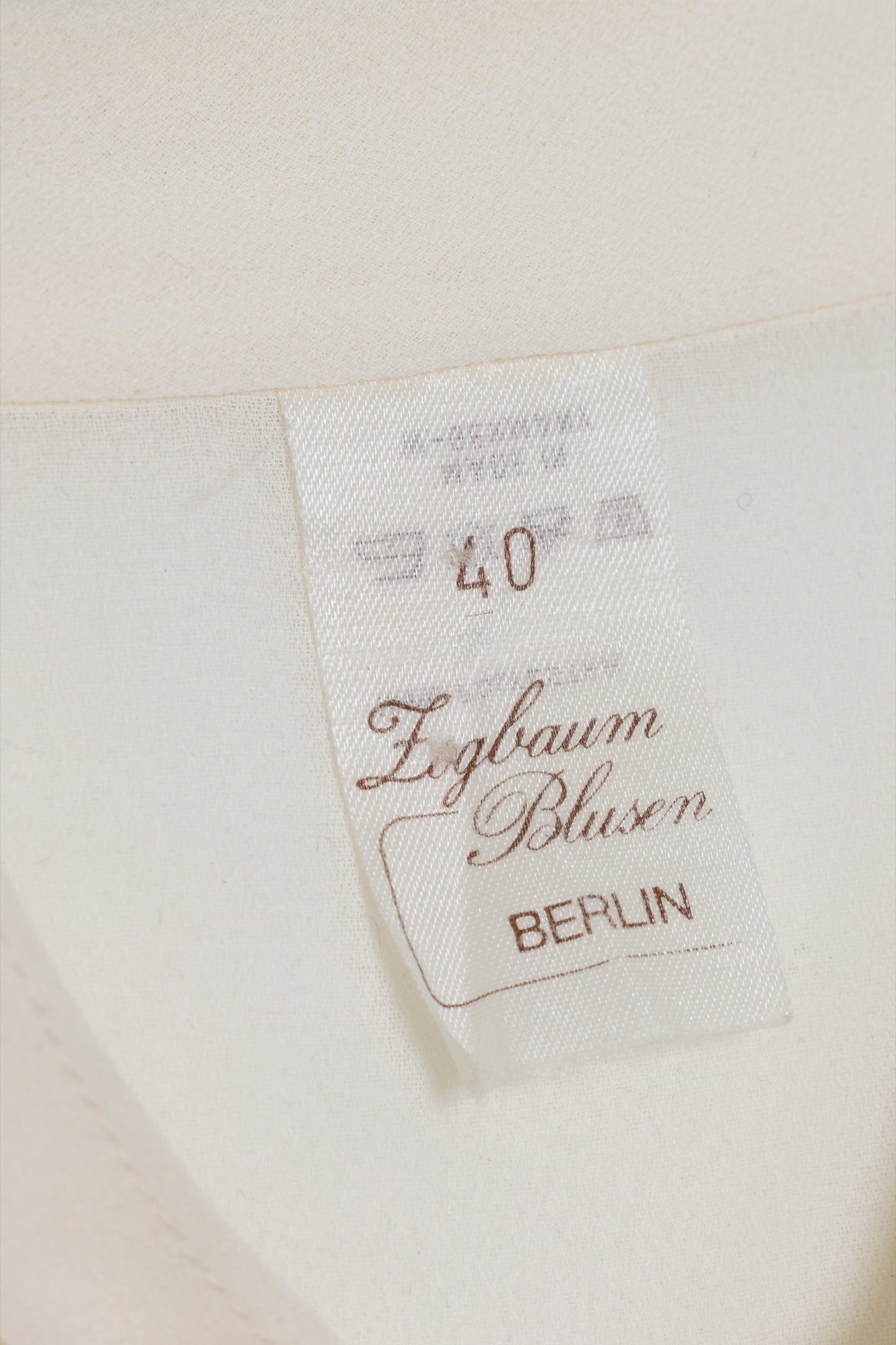 1975–1985 Crepe Blouse, Narrow Band Collar, Late Cold War Period, West Germany