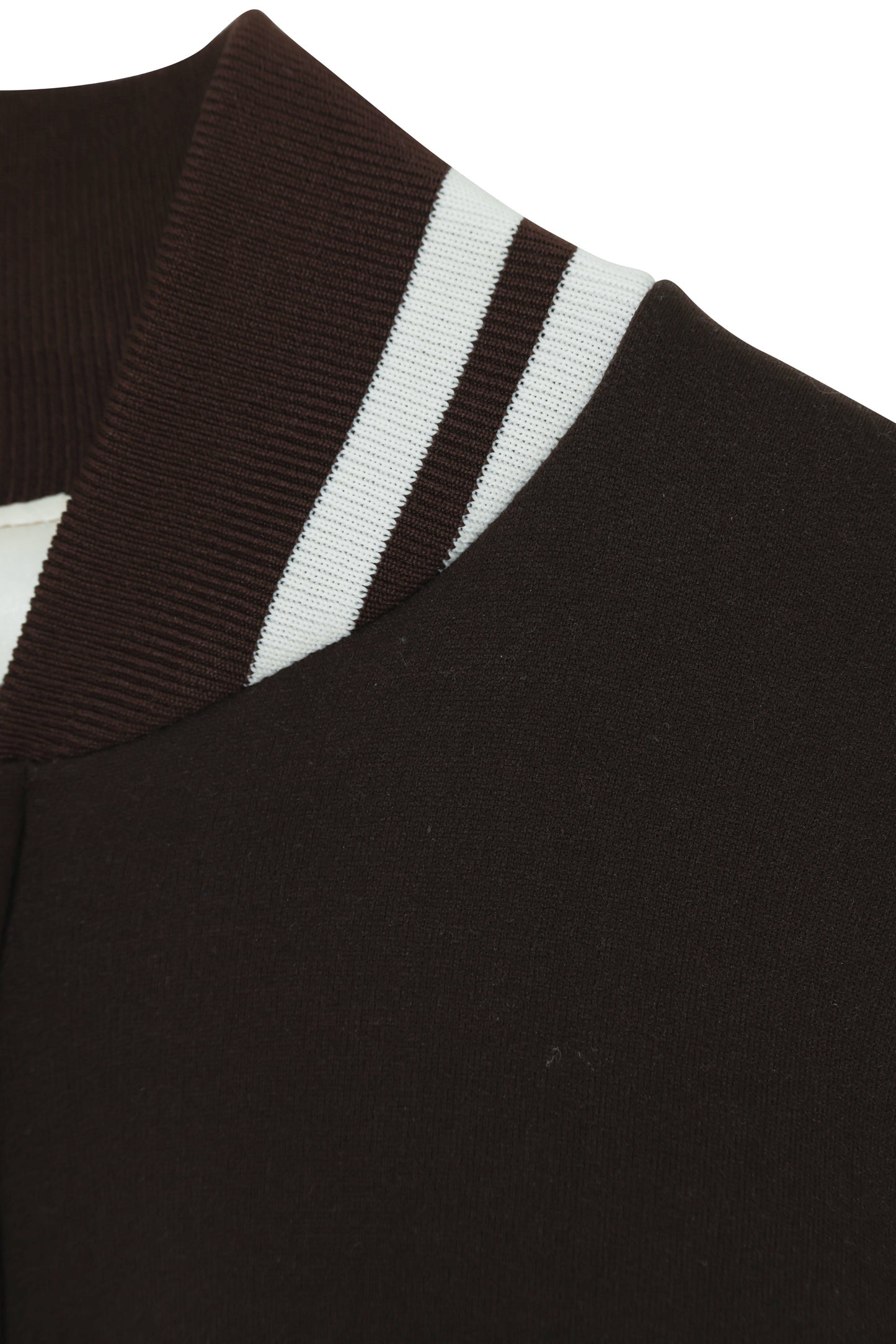1975–1985, French Athleisure Double-Knit Warmup Jacket with Varsity Bands