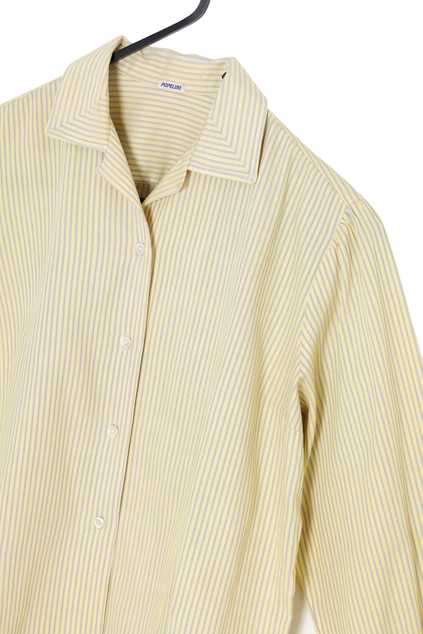 1975-1985, French Shirt-Blouse with Stripe-Reversed Collar Points