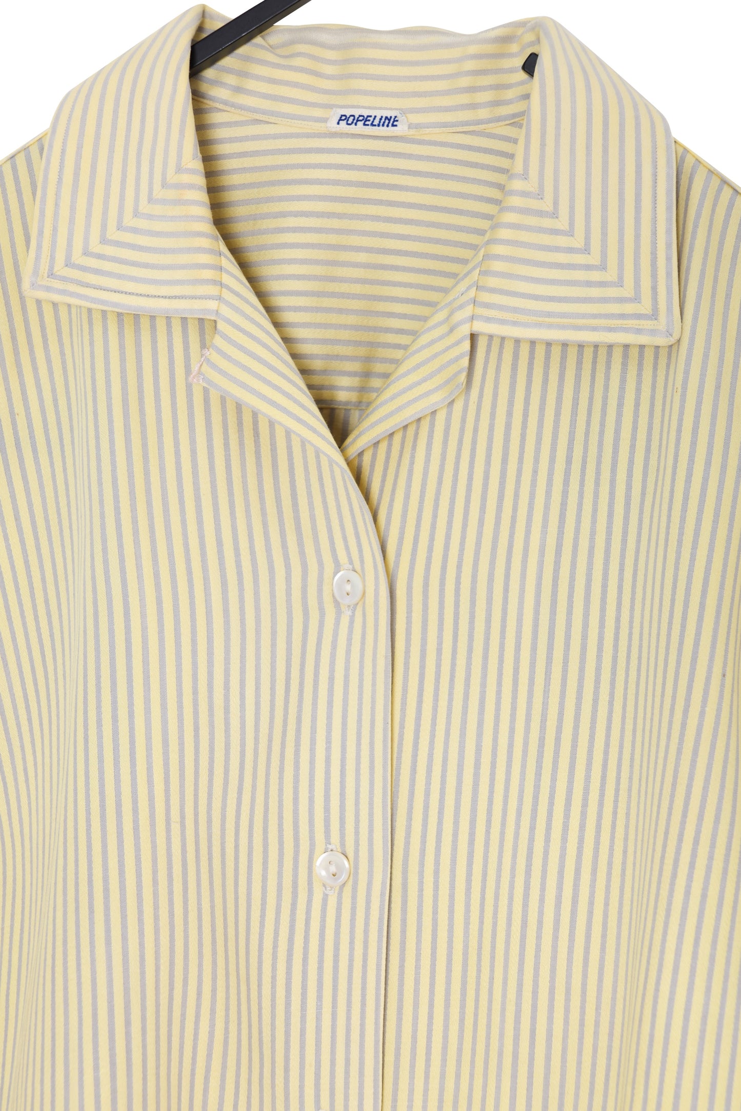 1975-1985, French Shirt-Blouse with Stripe-Reversed Collar Points